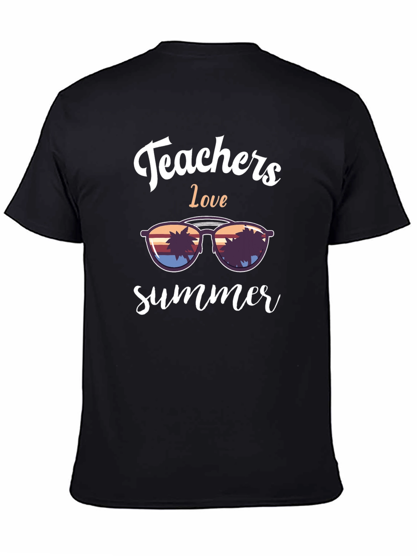 Teachers Love Summer Graphic Tee - Black