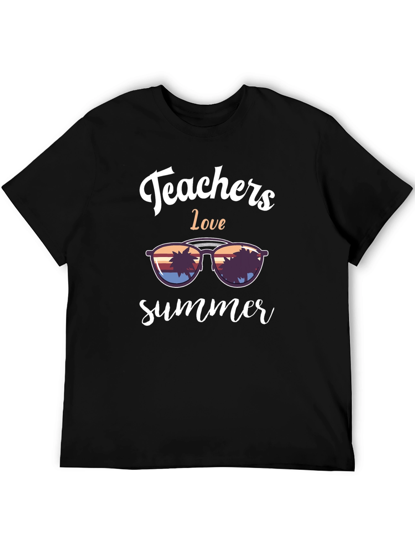 Teachers Love Summer Graphic Tee - Black
