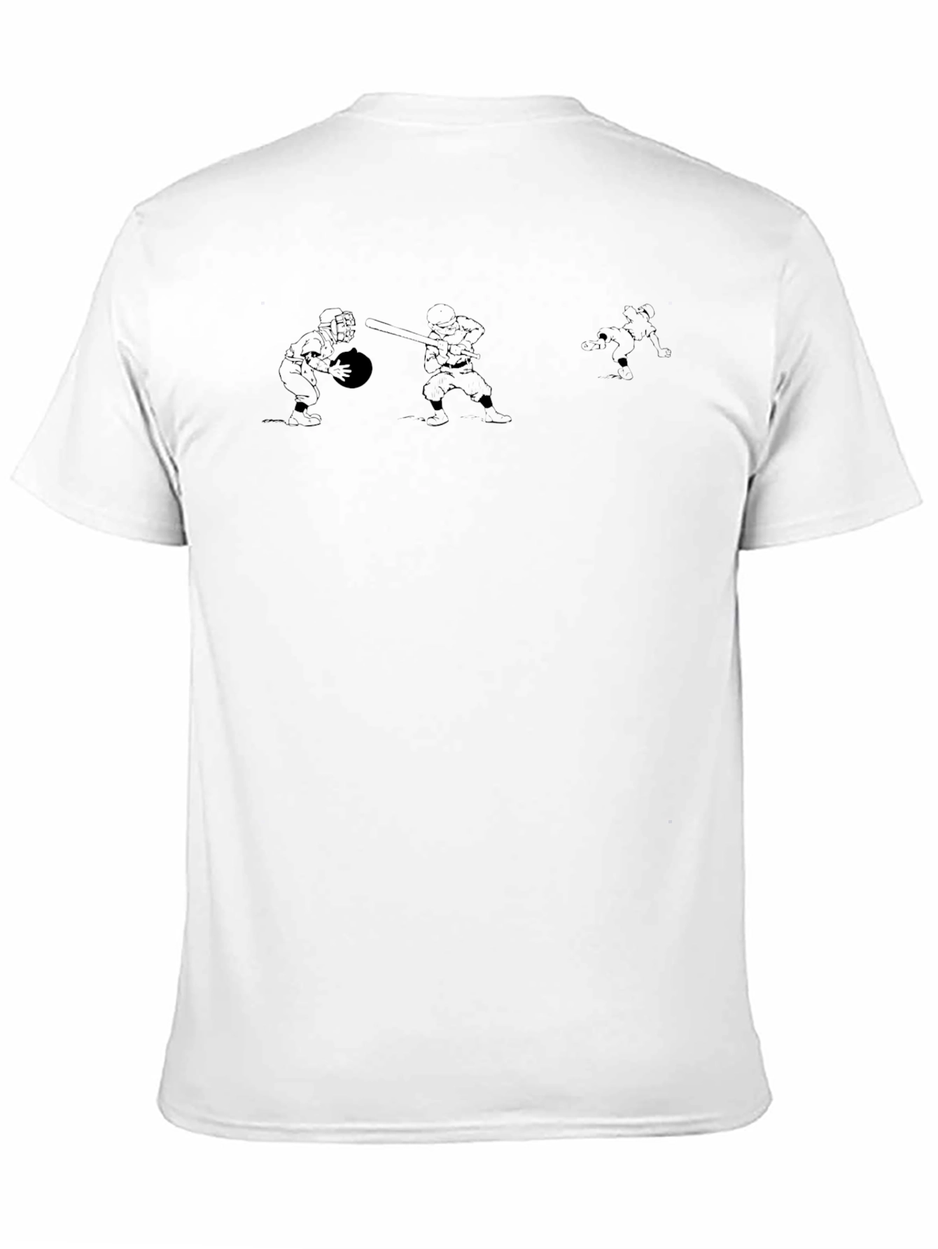 Black Graphic Print Crew Neck Tee