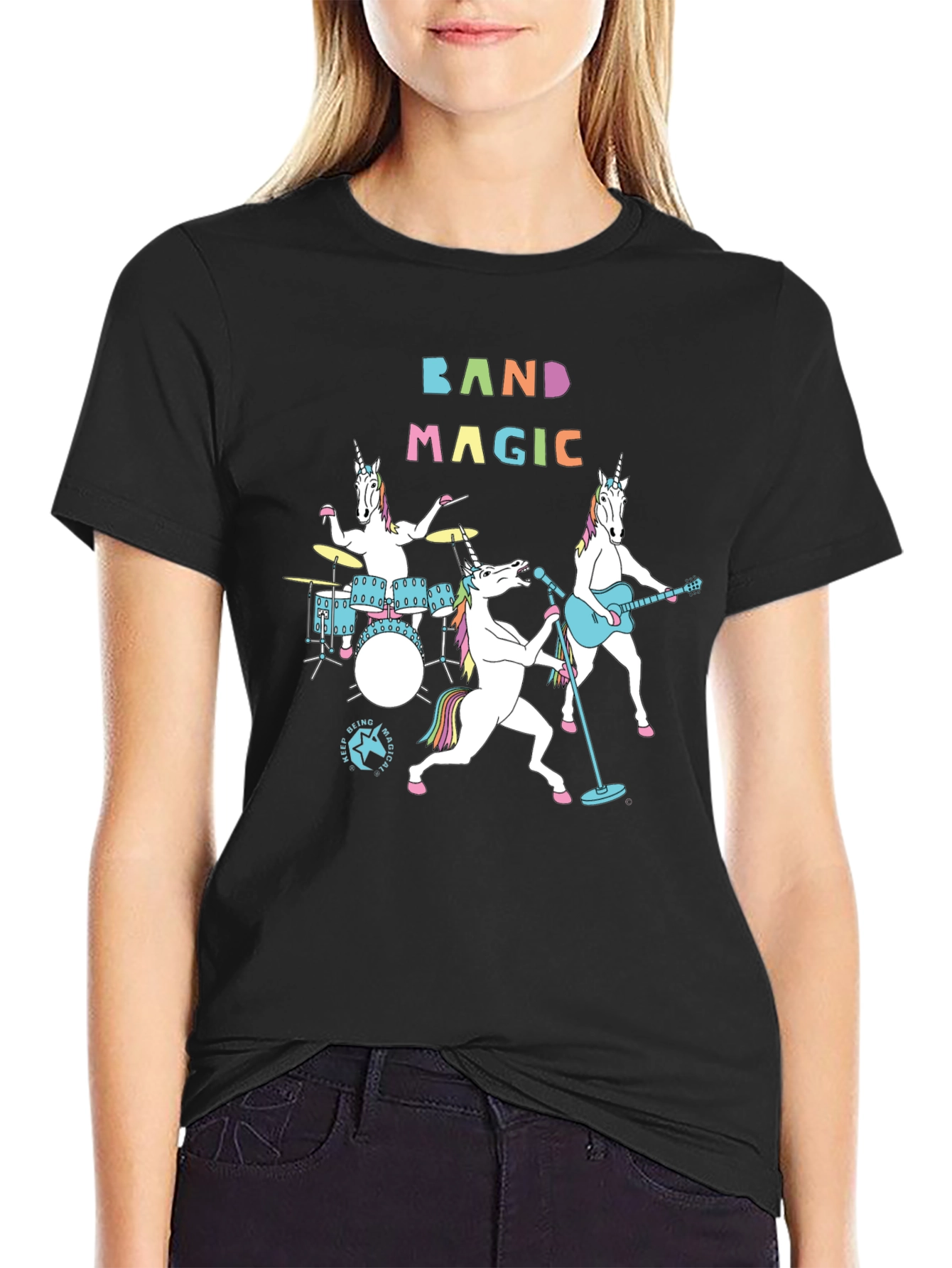 Band Magic Unicorn Graphic T-Shirt