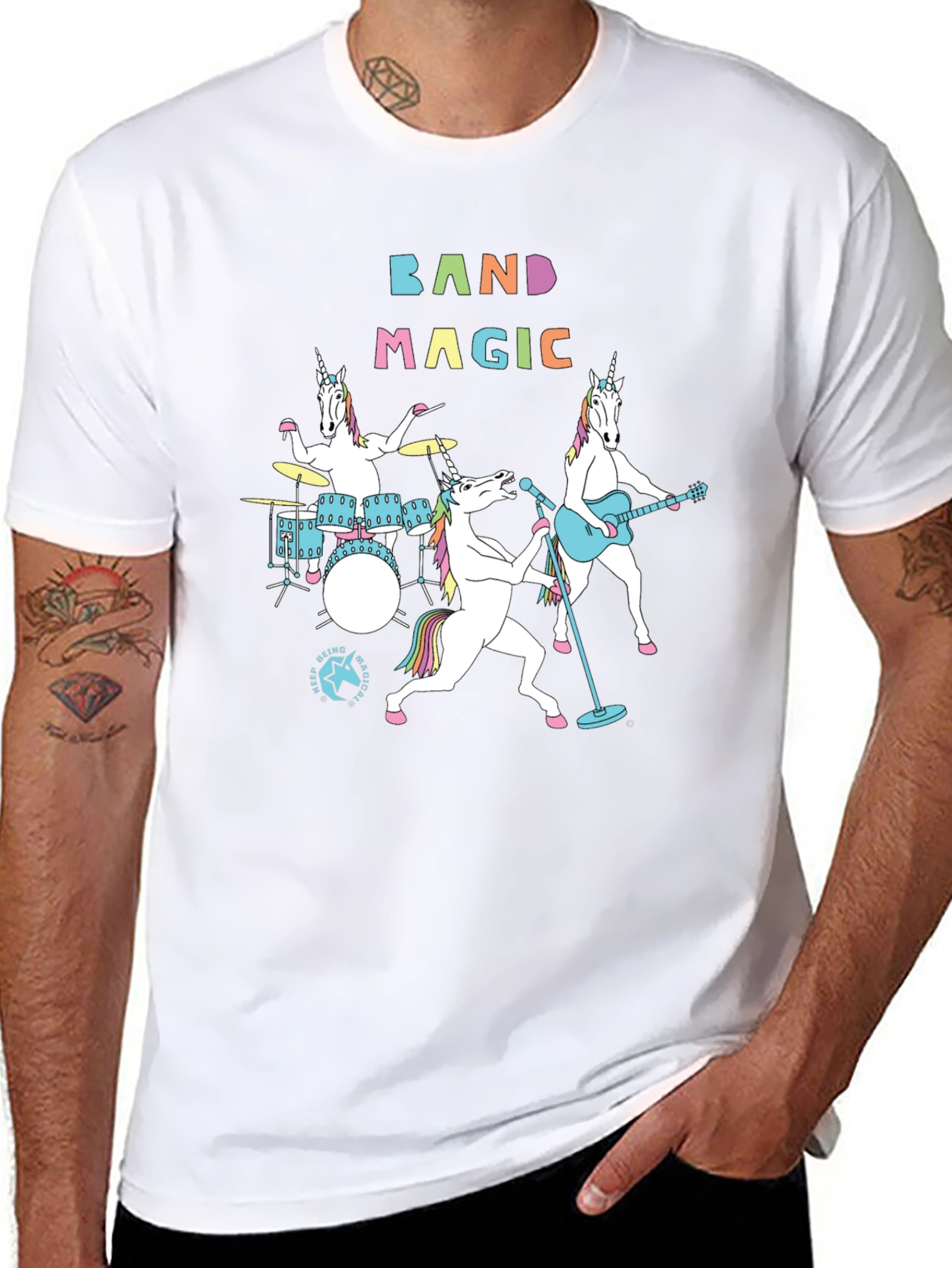 Band Magic Unicorn Graphic T-Shirt
