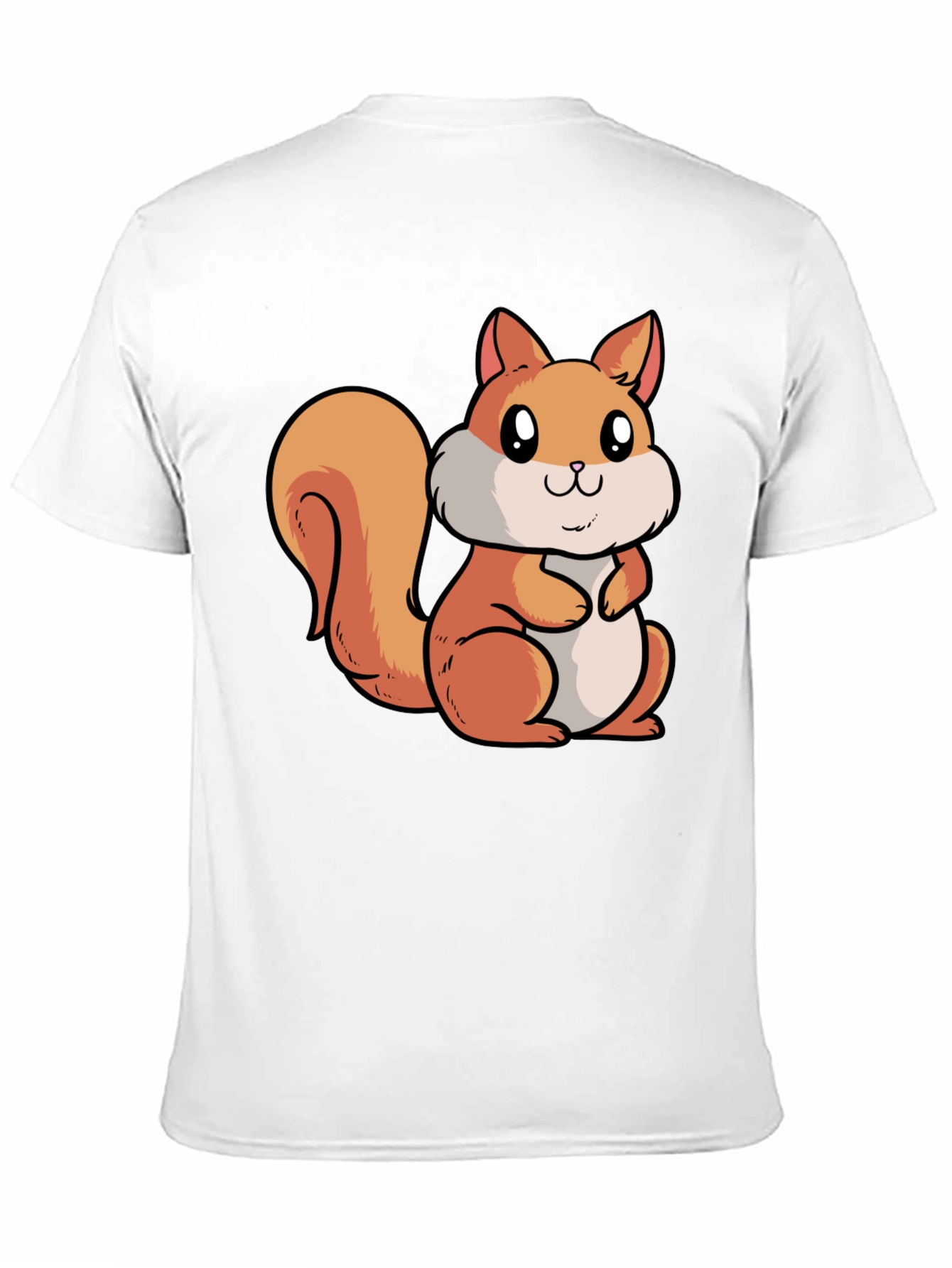 Cute Squirrel Graphic T-Shirt - Black Cotton Tee