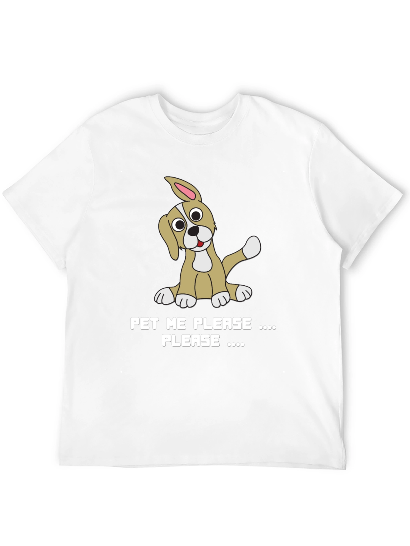 Pet Me Please Graphic Tee - Cute Puppy Design
