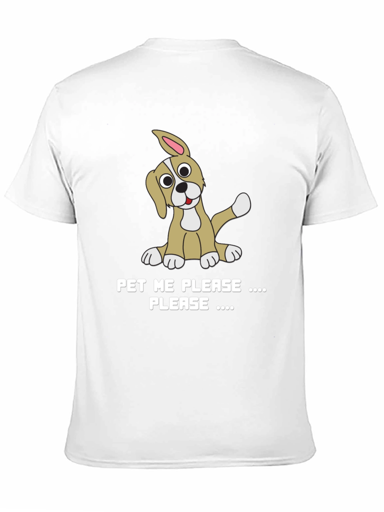 Pet Me Please Graphic Tee - Cute Puppy Design