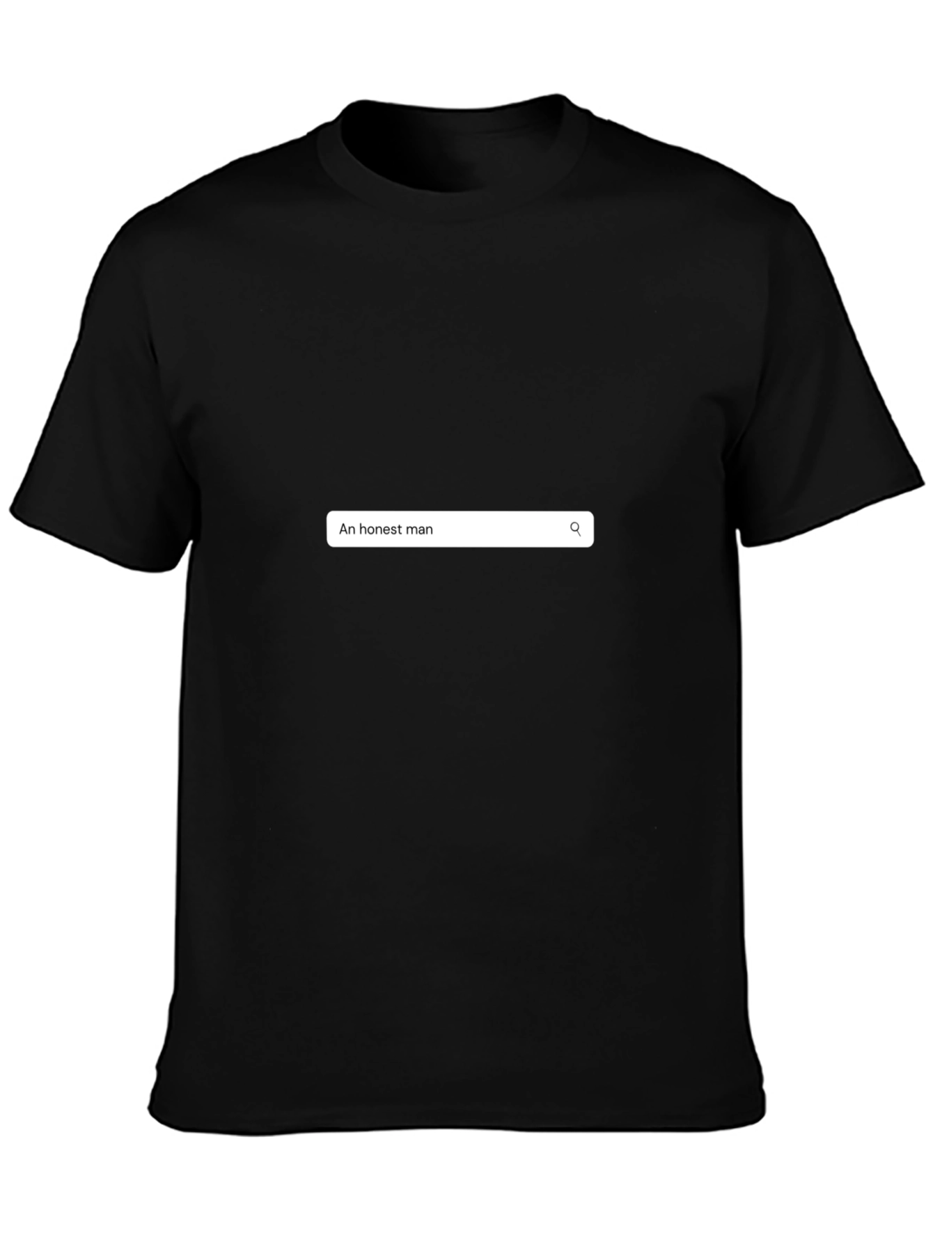 Honest Man Search T-Shirt - Black Casual Wear