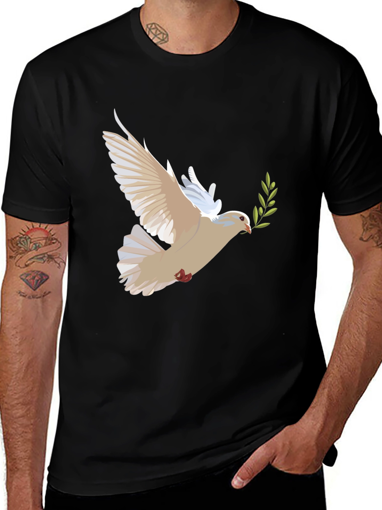 Dove Peace Olive Branch Graphic Tee