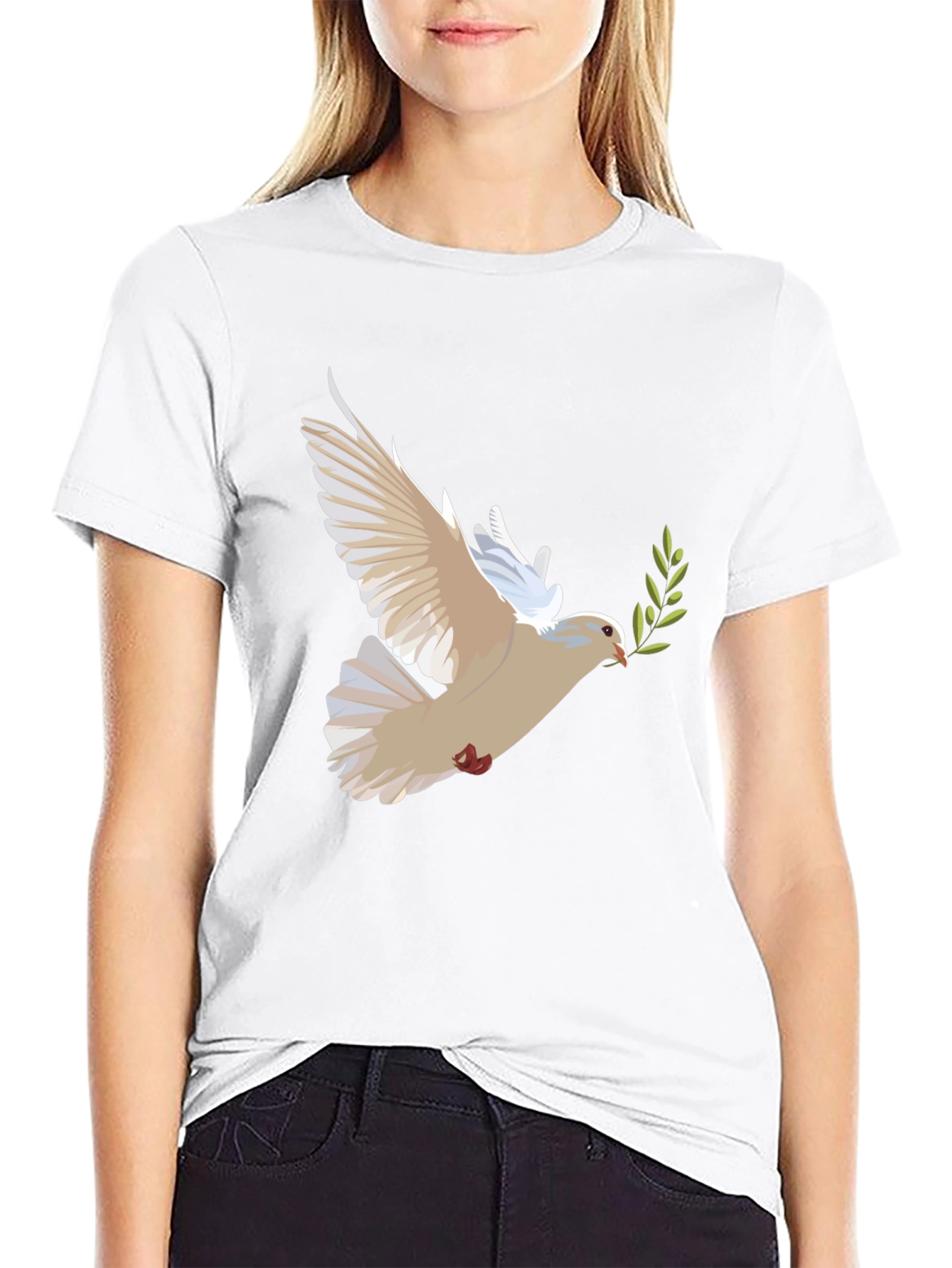 Dove Peace Olive Branch Graphic Tee