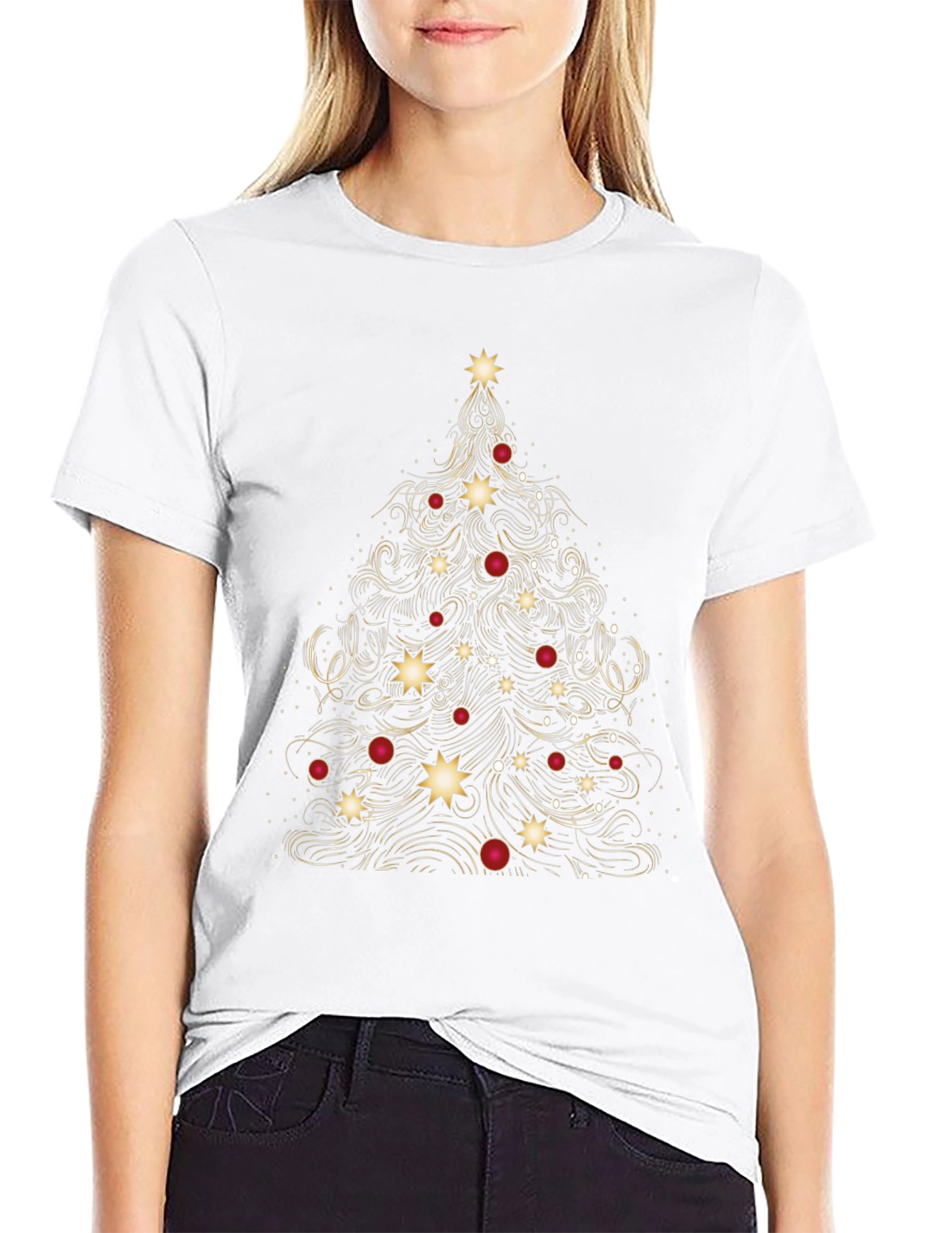 Festive Christmas Tree Graphic Tee - Holiday Style