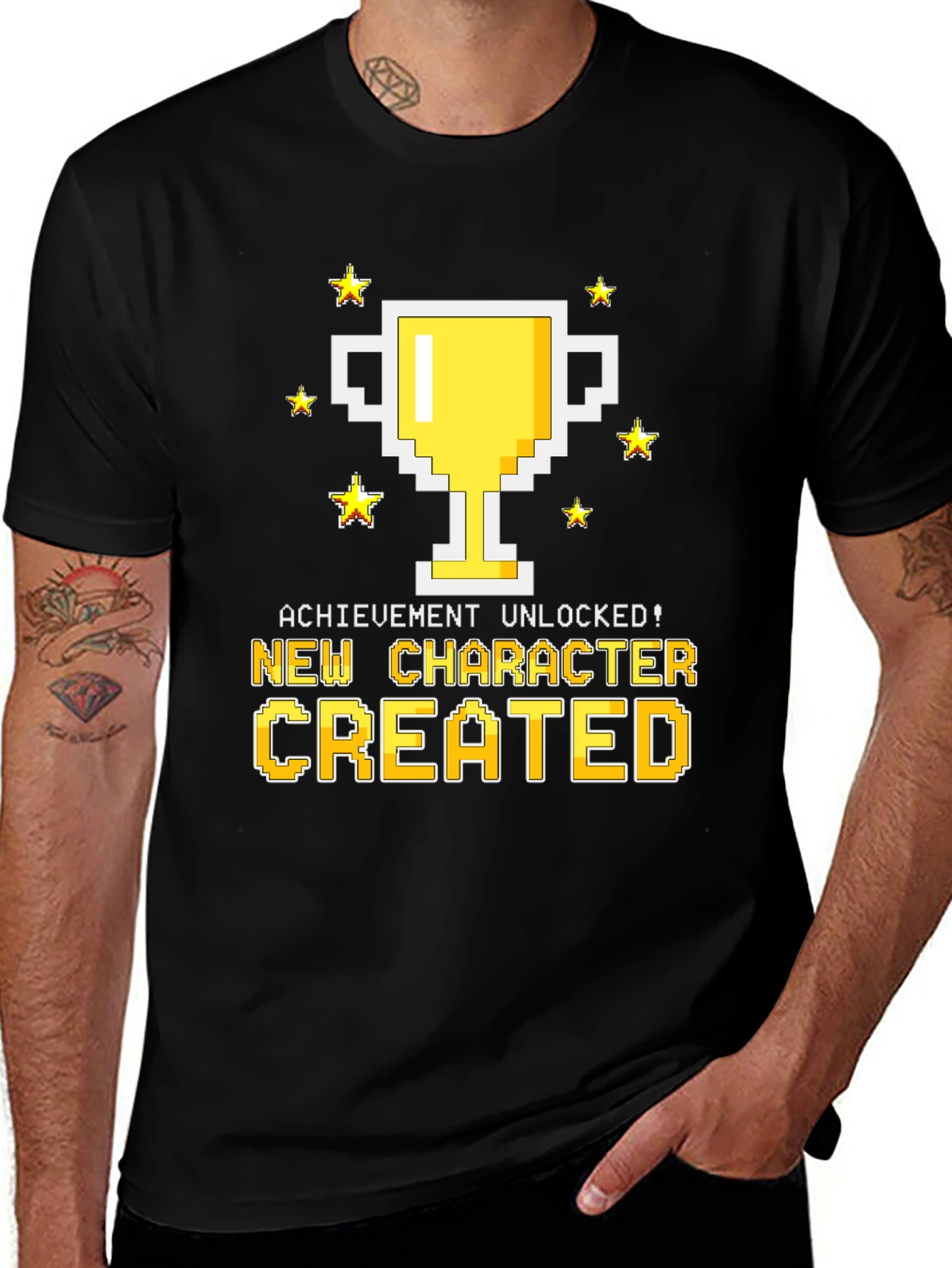New Character Created T-Shirt - Achievement Unlocked