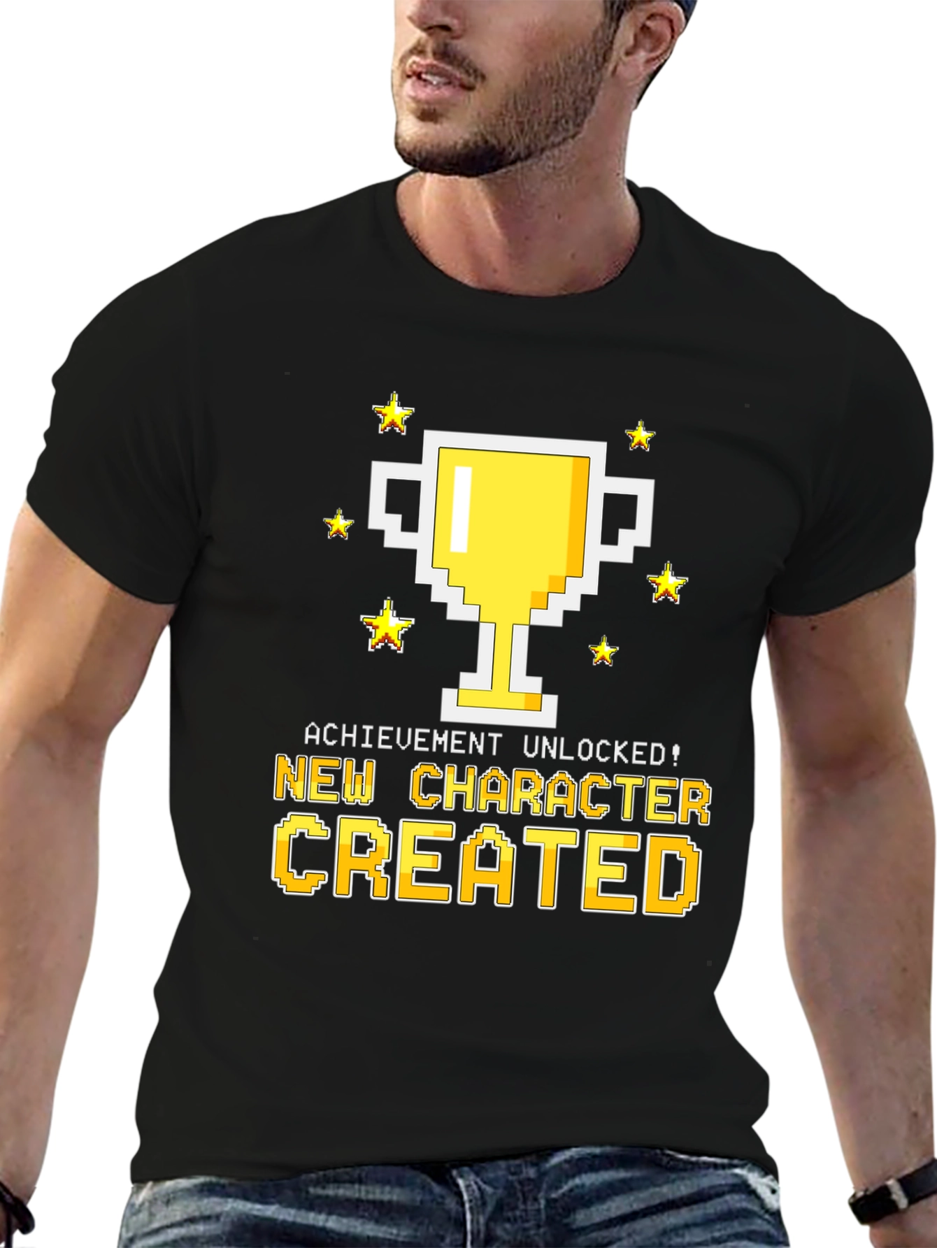 New Character Created T-Shirt - Achievement Unlocked