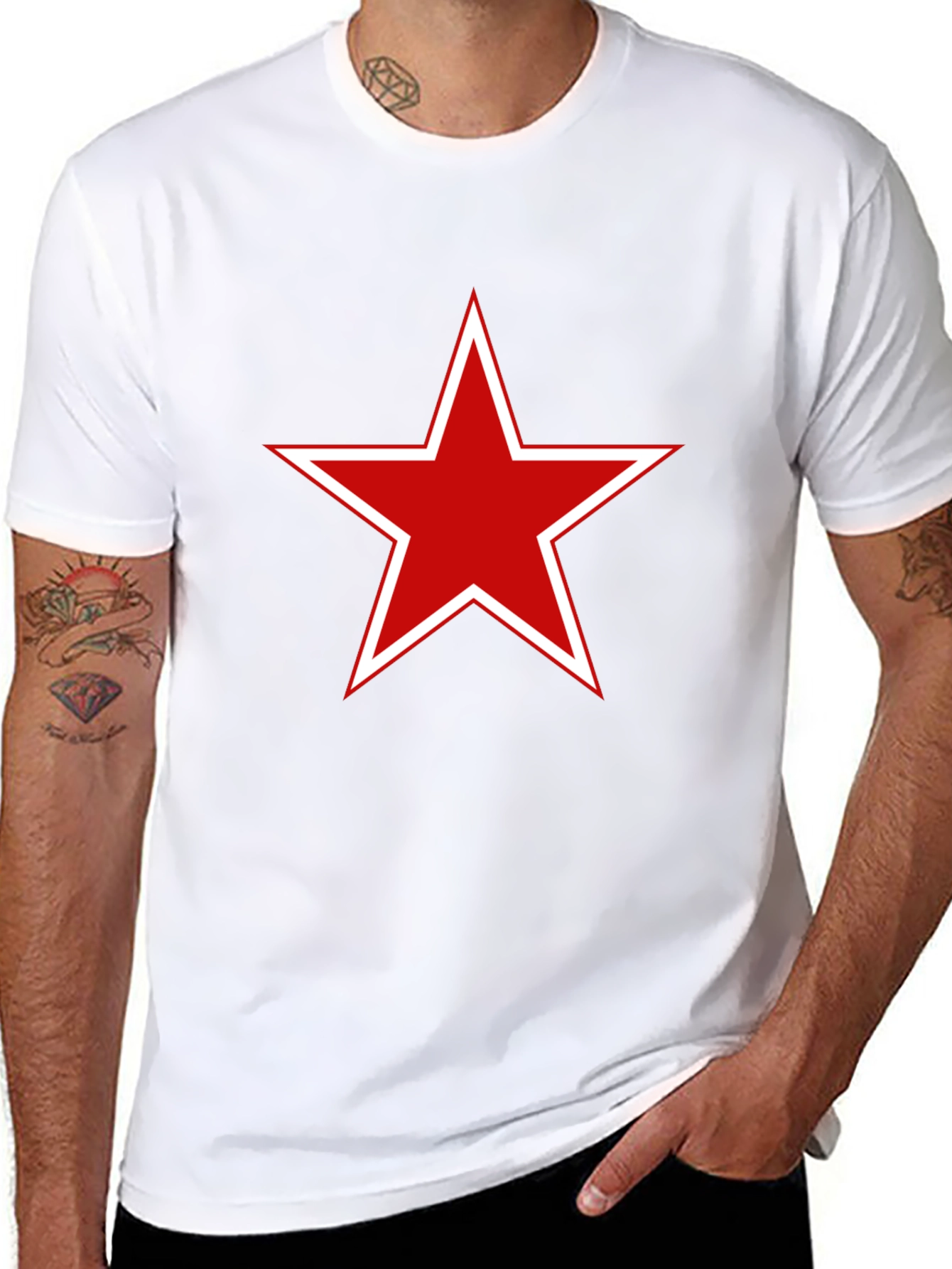 Red Star Graphic Tee - Stylish Casual Comfort