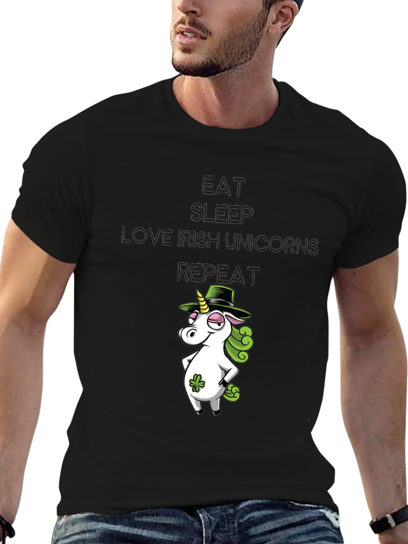 Eat Sleep Irish Unicorns Repeat T-Shirt