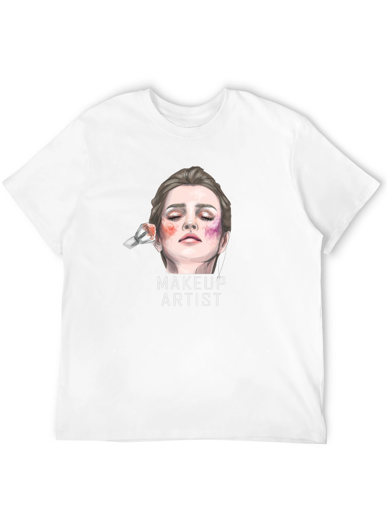 Makeup Artist Graphic Tee - Unisex Black Cotton T-Shirt