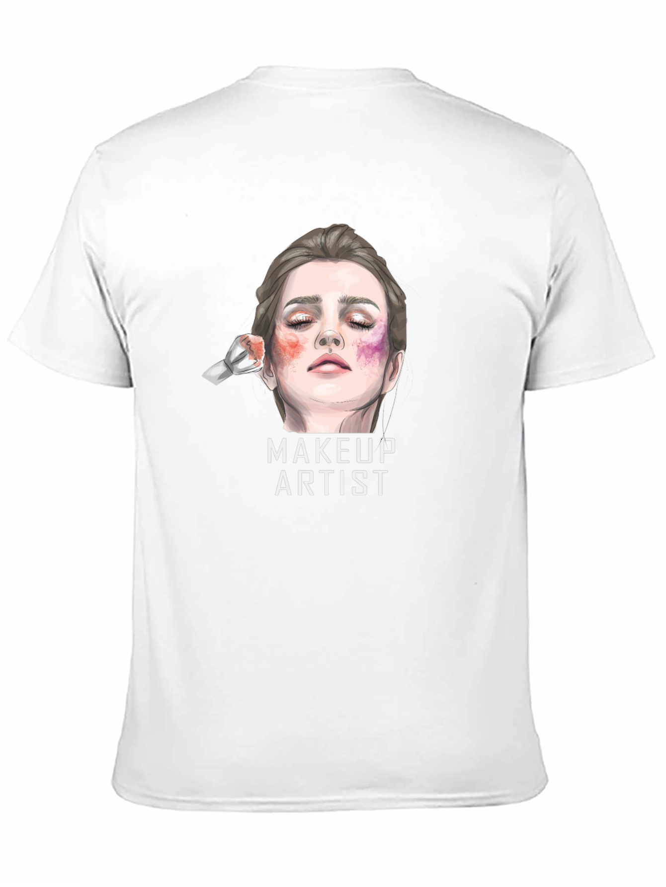 Makeup Artist Graphic Tee - Unisex Black Cotton T-Shirt