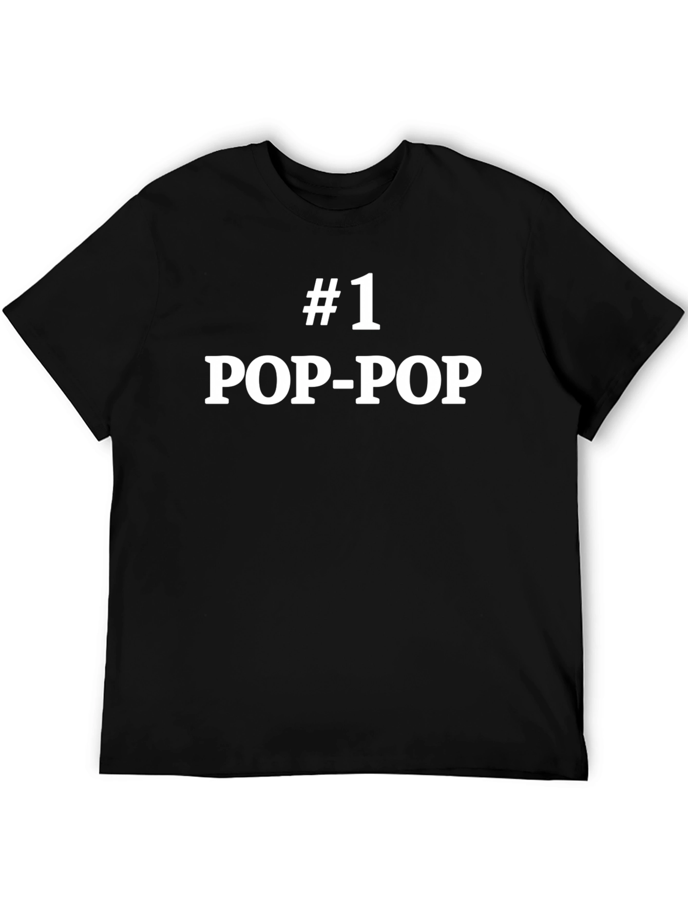#1 Pop-Pop Black Graphic T-Shirt
