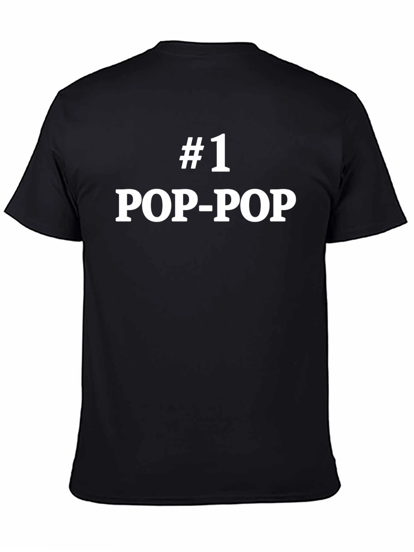 #1 Pop-Pop Black Graphic T-Shirt