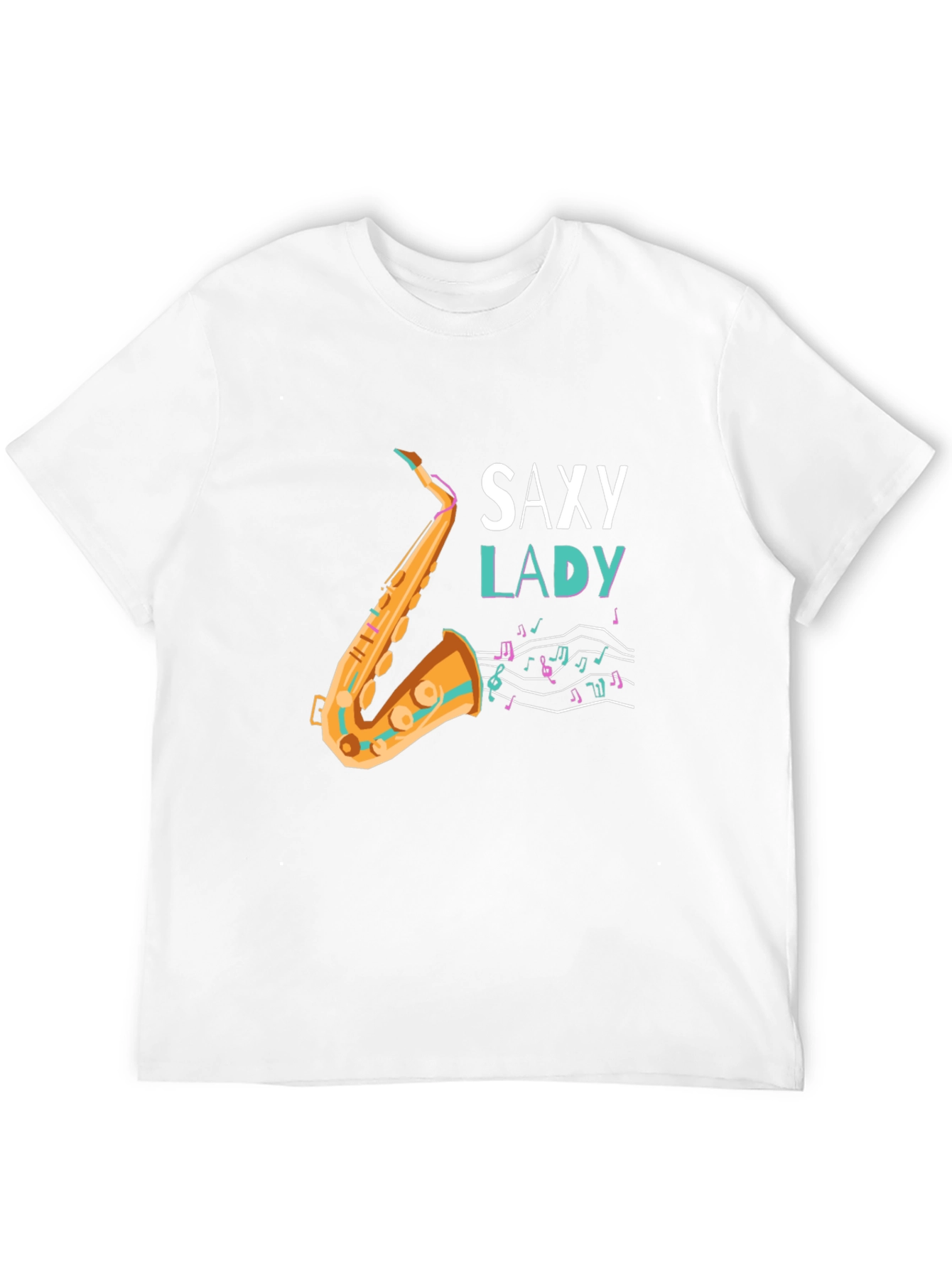 Saxy Lady Graphic Tee - Music Lovers T-Shirt