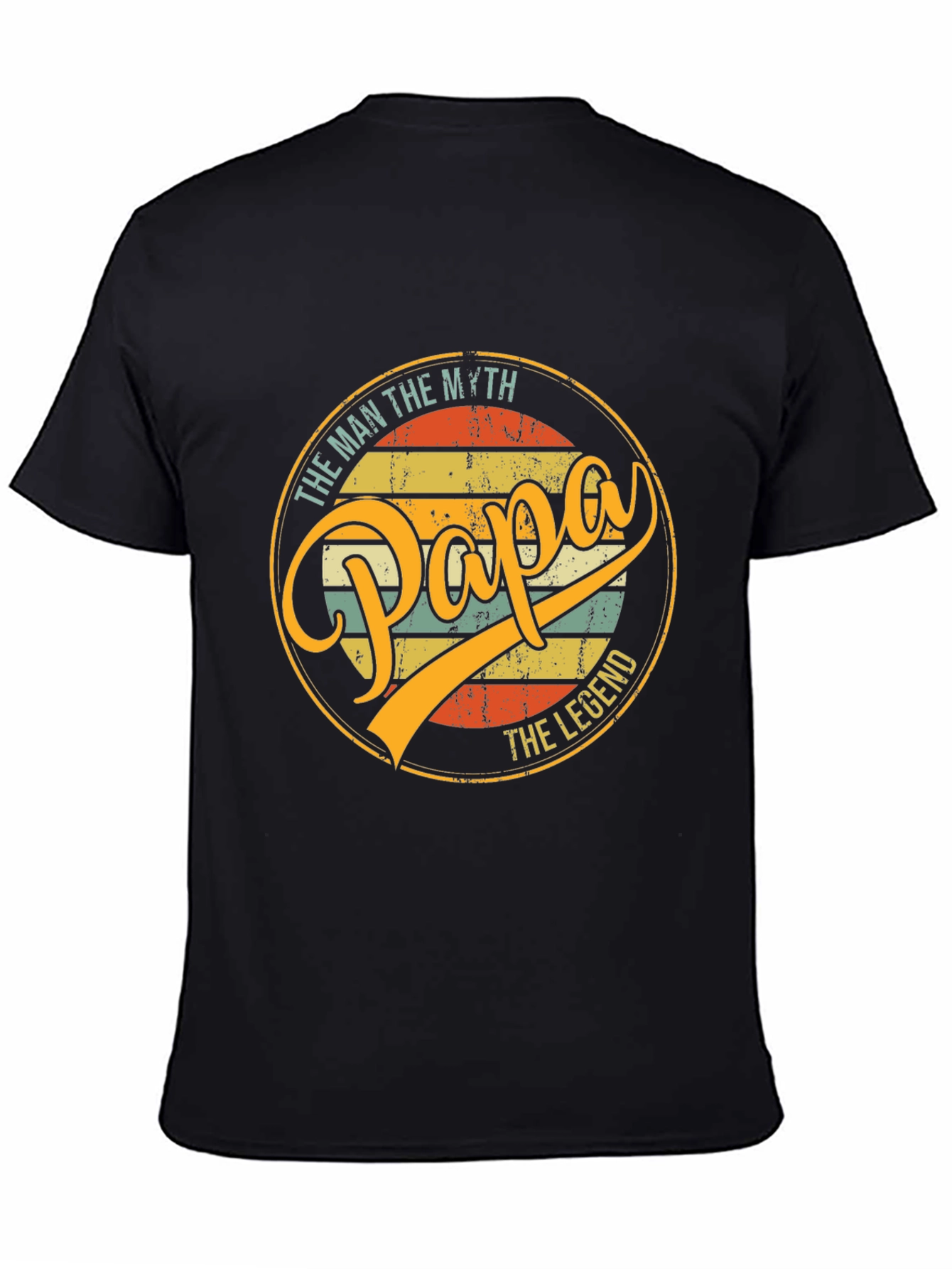 Papa The Man The Myth The Legend Black T-Shirt