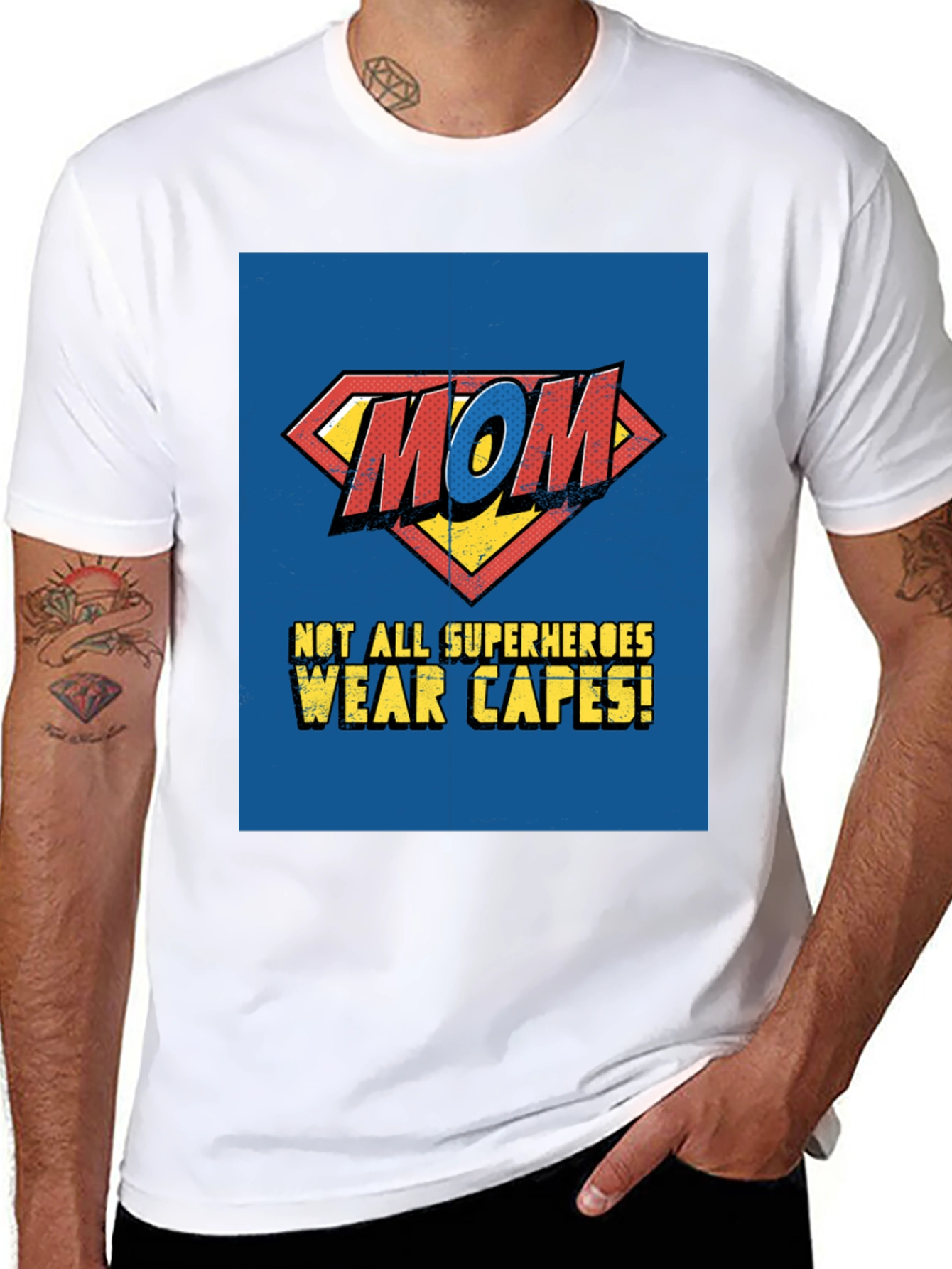Superhero Mom T-Shirt - Not All Superheroes Wear Capes