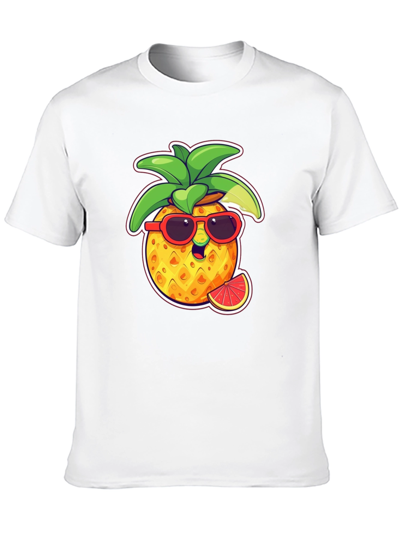 Cool Pineapple Graphic Tee - Black