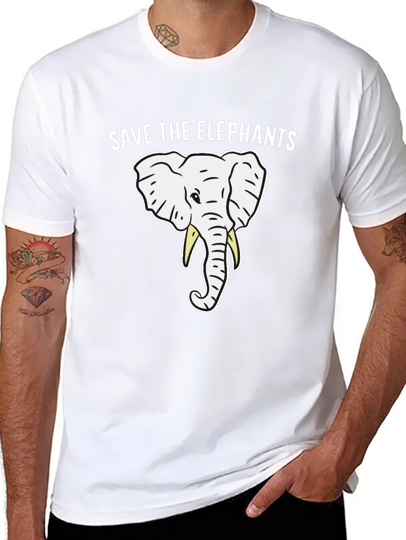 Save the Elephants Black T-Shirt