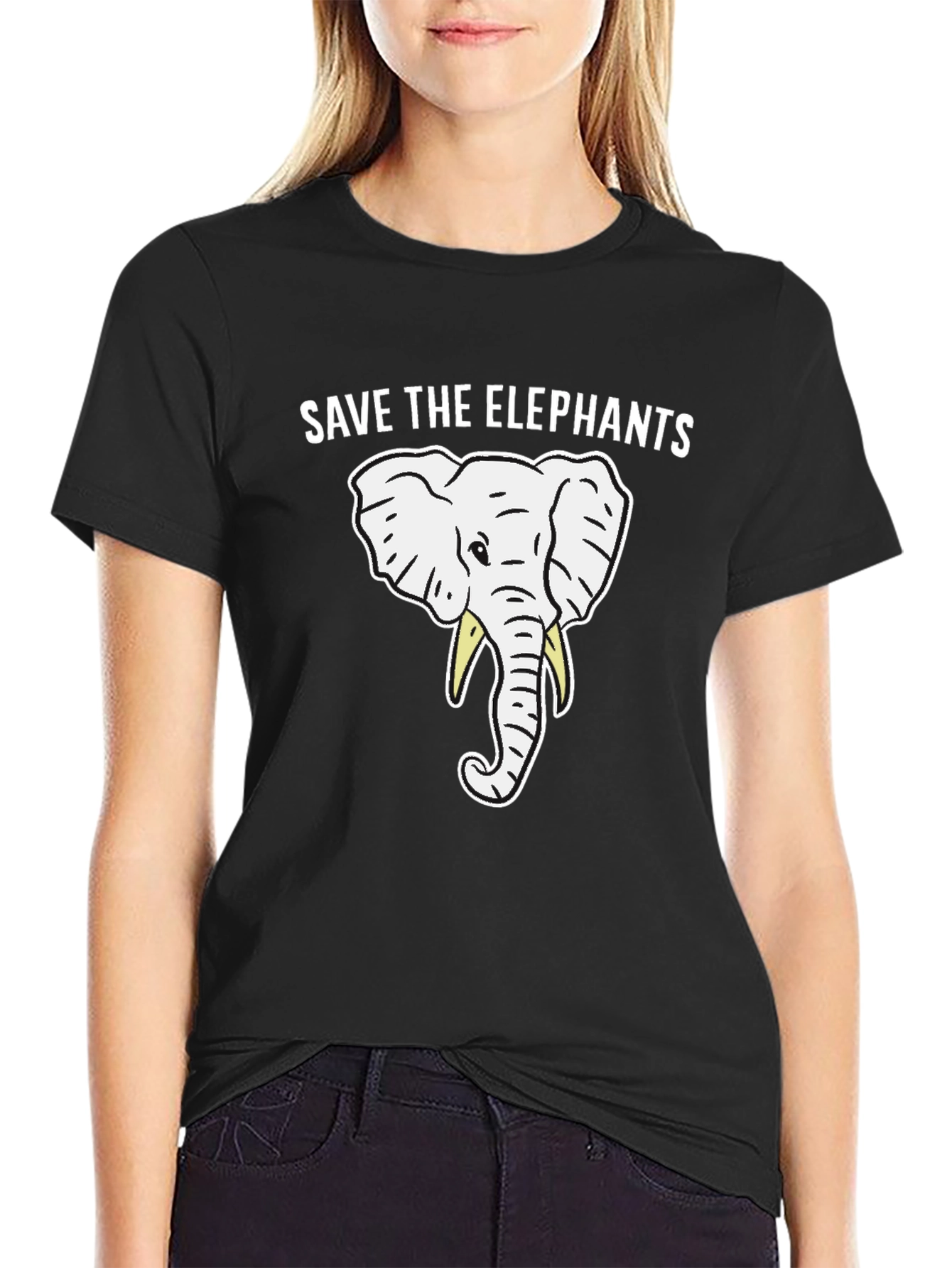 Save the Elephants Black T-Shirt