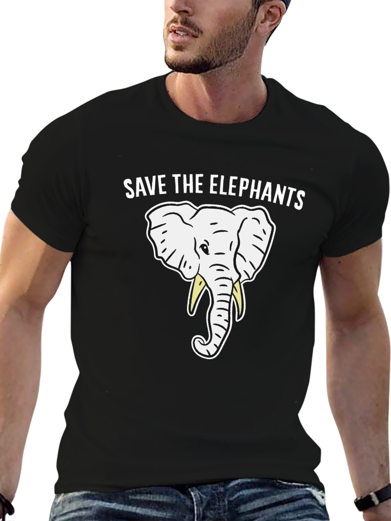 Save the Elephants Black T-Shirt