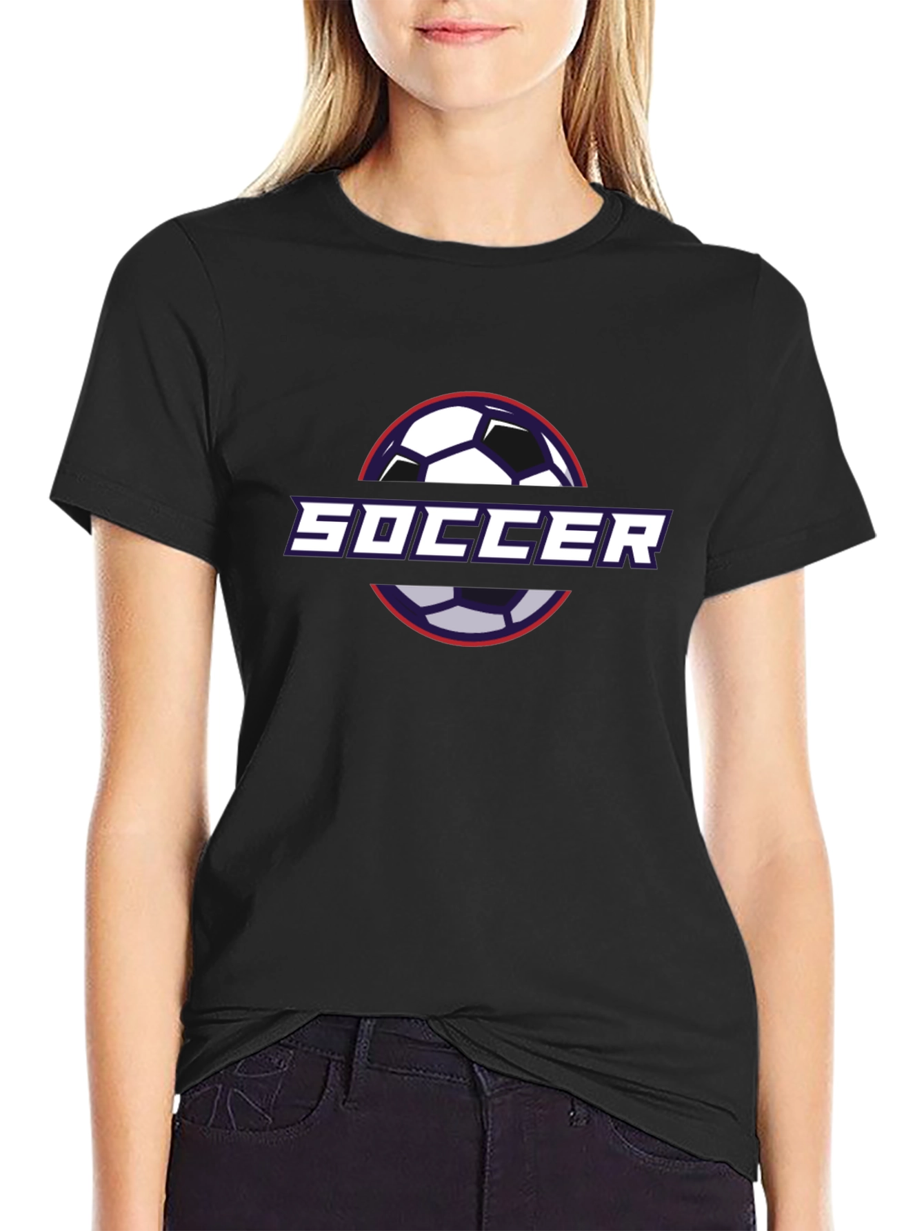 Soccer Graphic Black T-Shirt