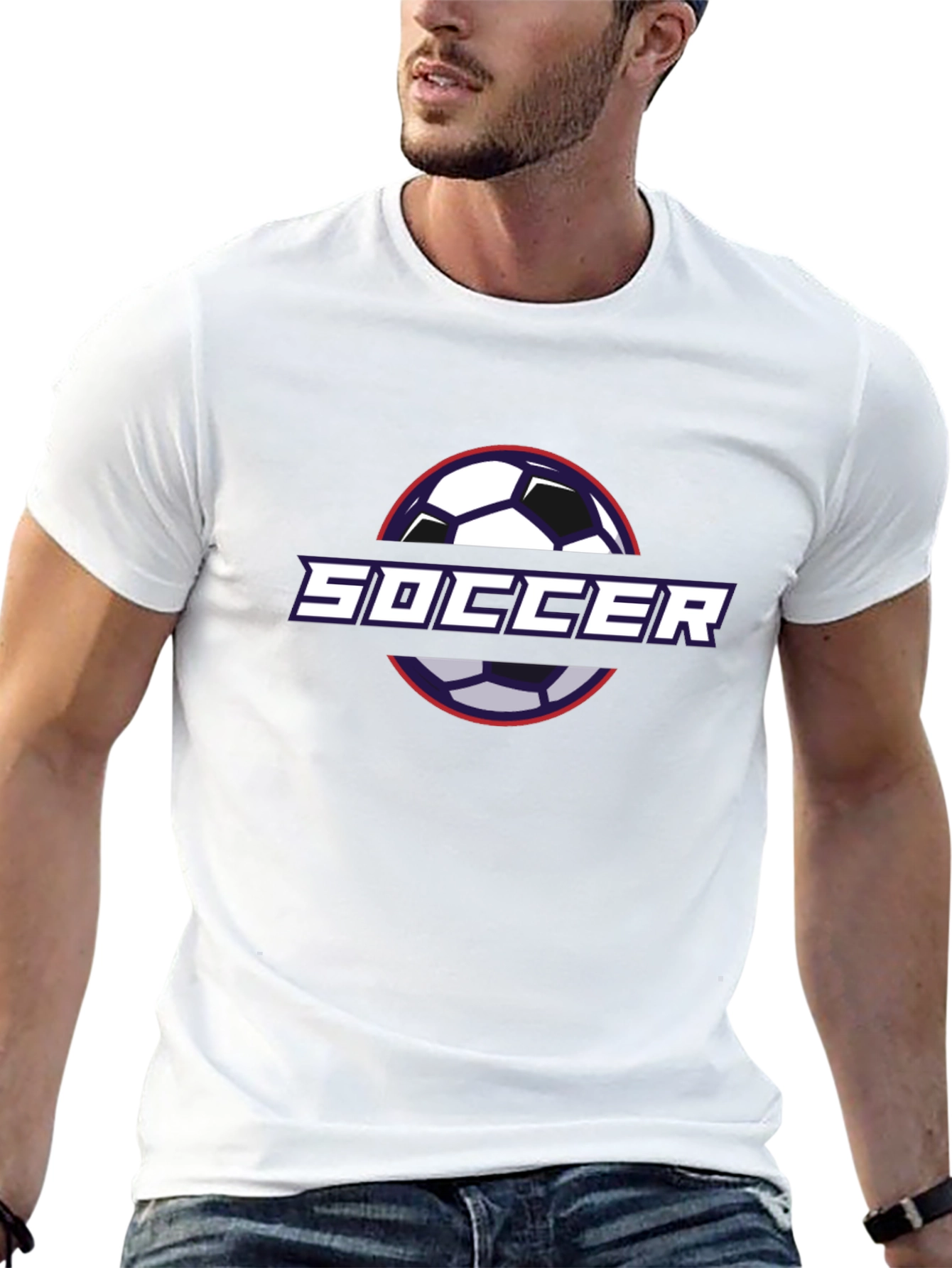 Soccer Graphic Black T-Shirt