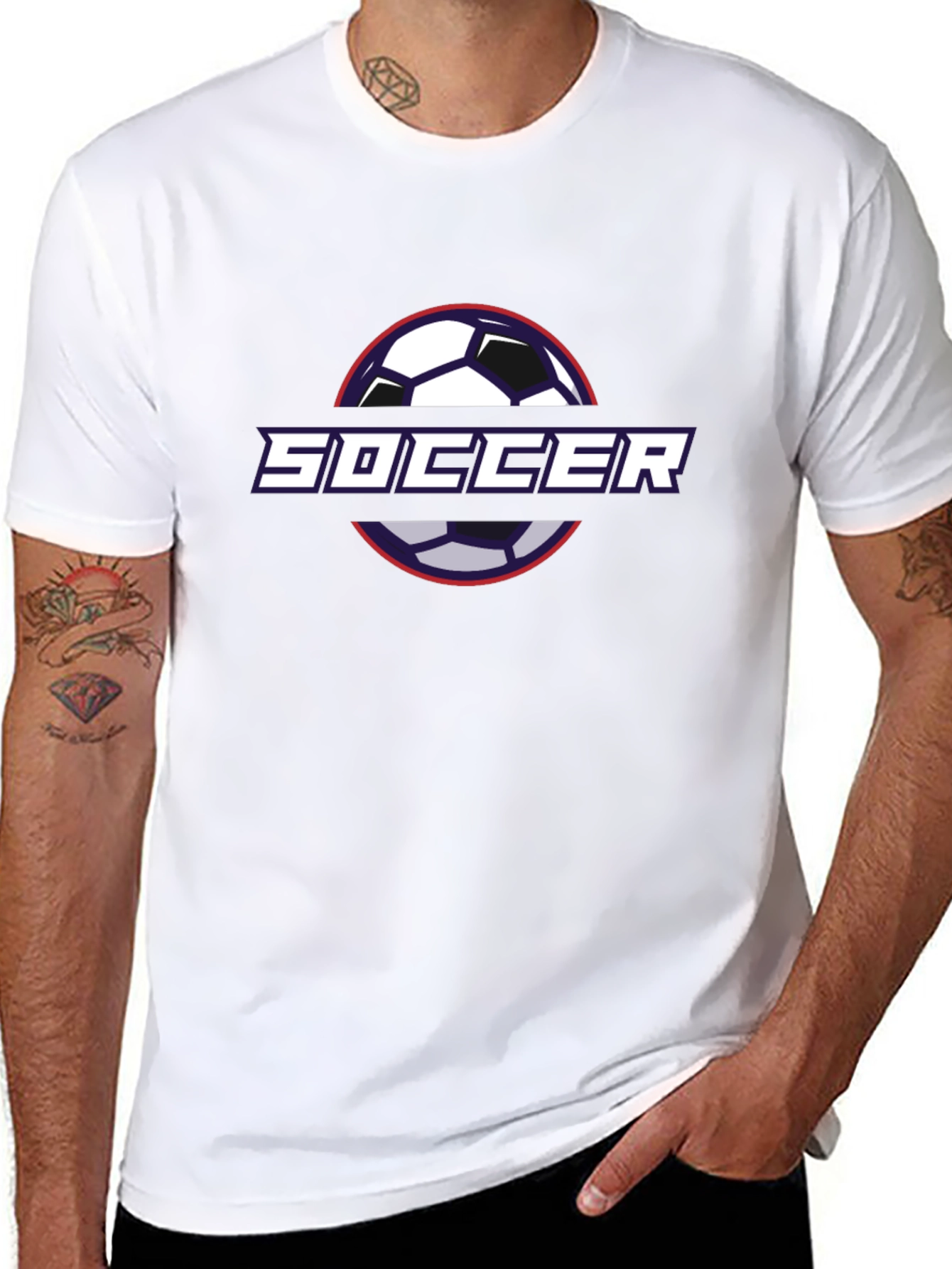 Soccer Graphic Black T-Shirt