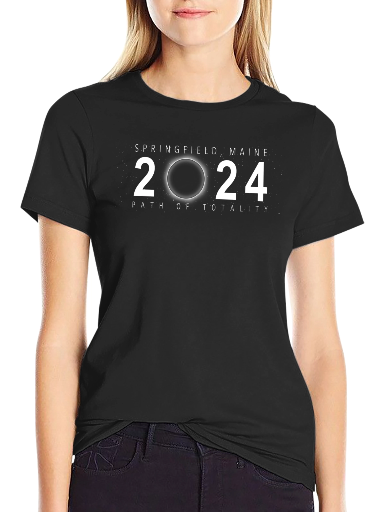 Springfield Maine 2024 Path of Totality Eclipse T-Shirt