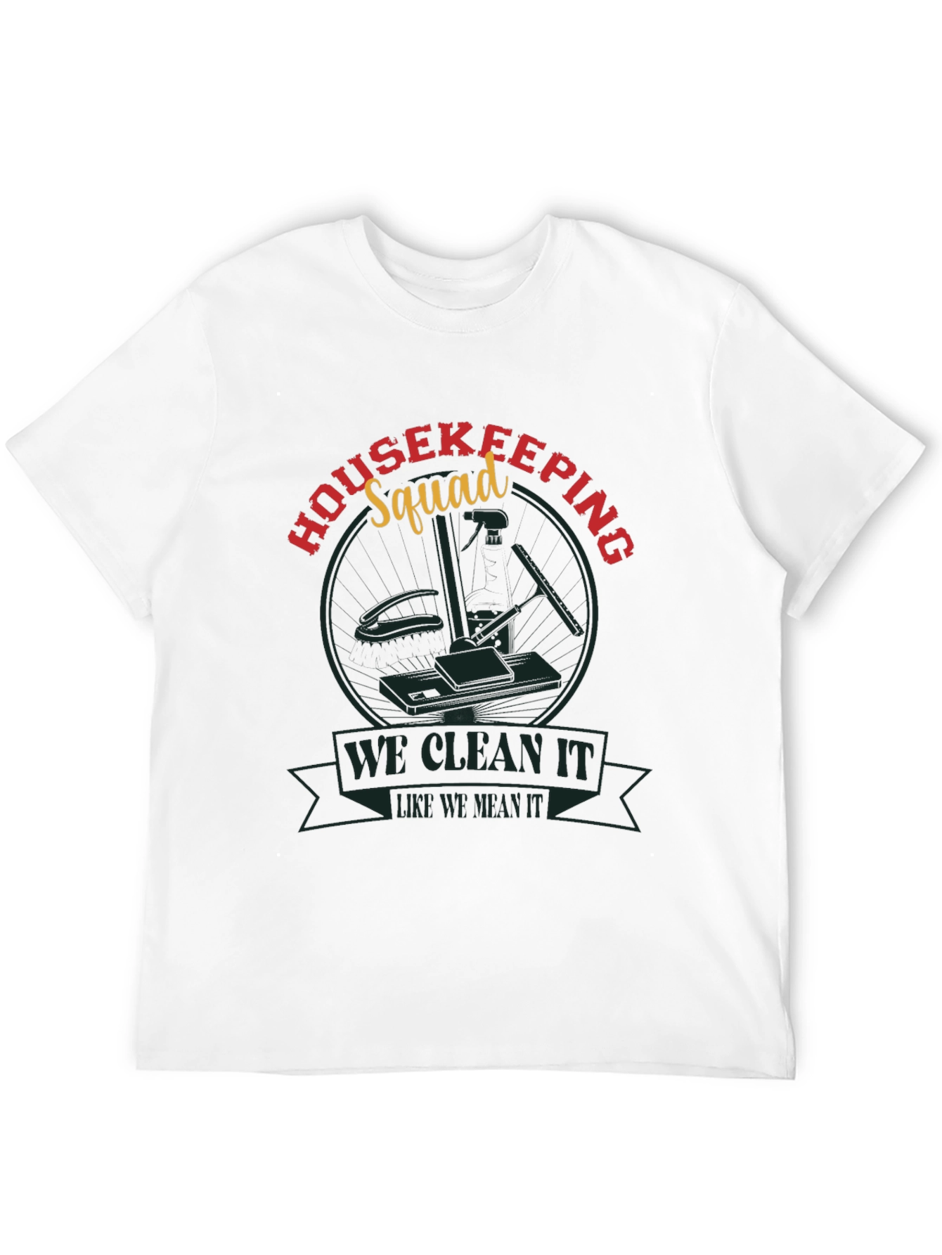 Housekeeping Squad Graphic Tee - Cleaning Crew Shirt