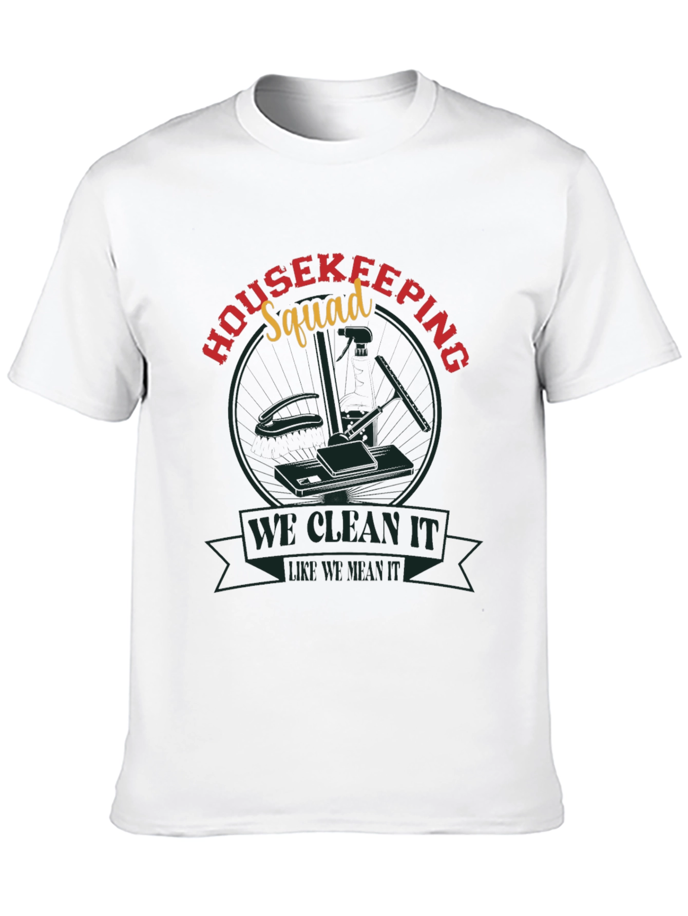 Housekeeping Squad Graphic Tee - Cleaning Crew Shirt