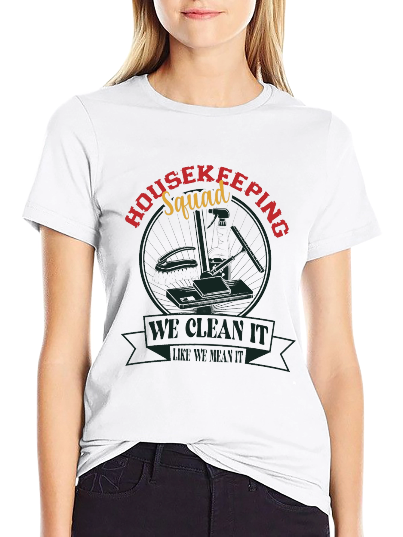 Housekeeping Squad Graphic Tee - Cleaning Crew Shirt