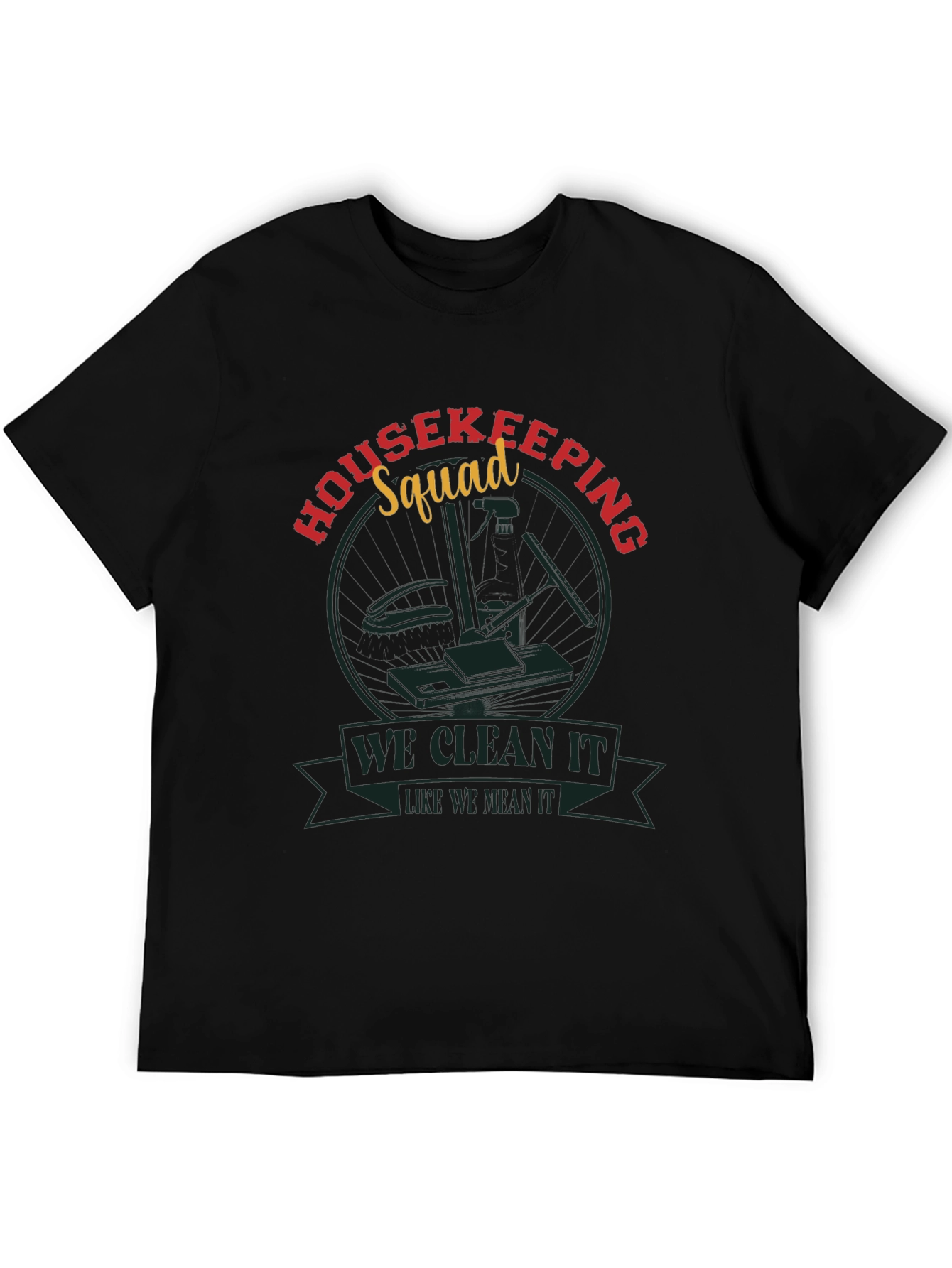 Housekeeping Squad Graphic Tee - Cleaning Crew Shirt