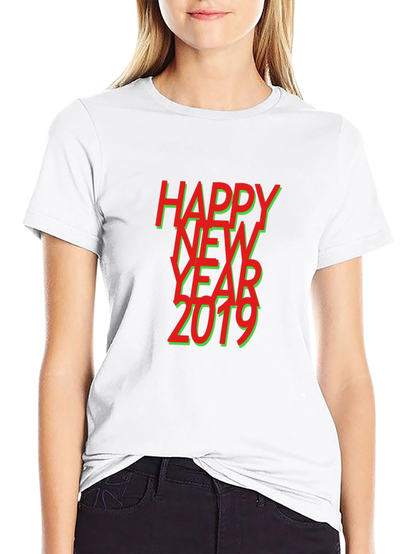 Happy New Year 2019 Graphic Tee - Black