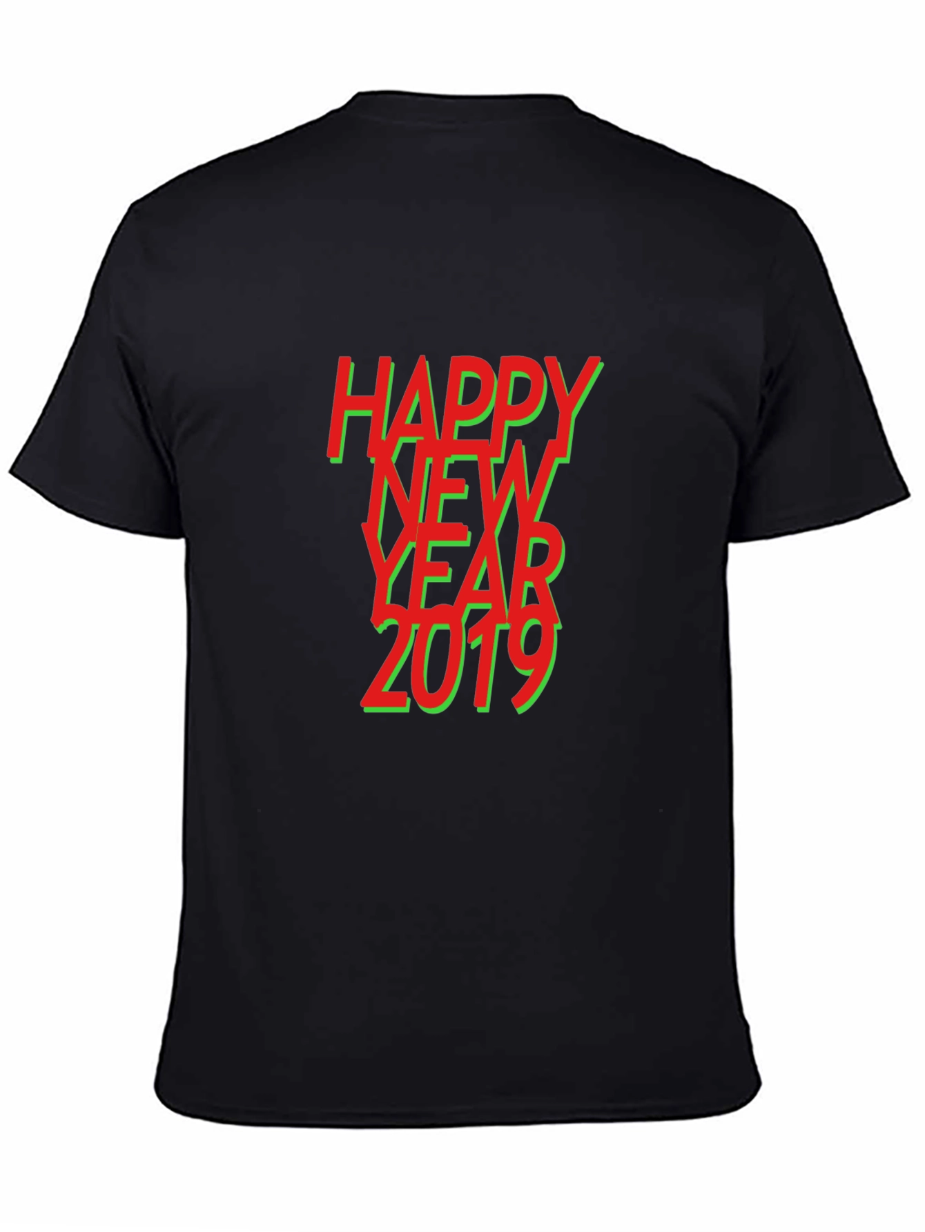 Happy New Year 2019 Graphic Tee - Black