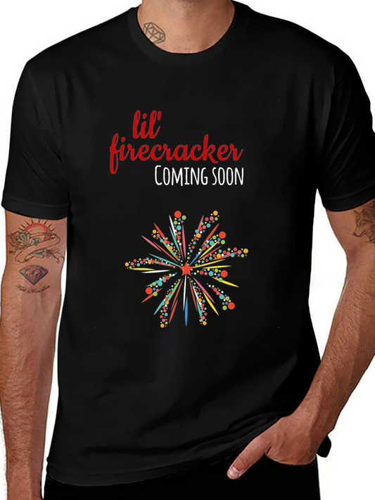 Lil Firecracker Coming Soon T-Shirt - Pregnancy Reveal