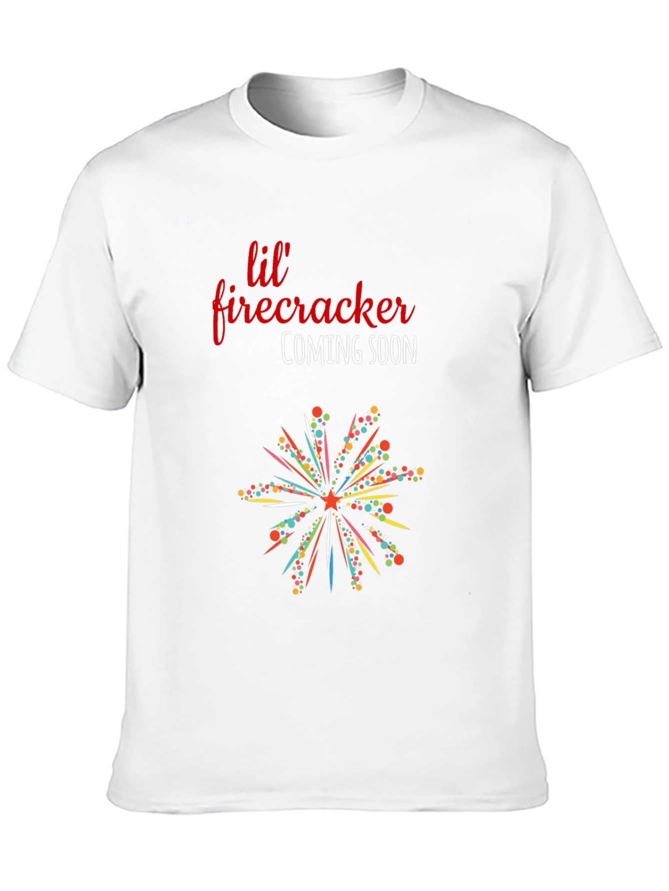 Lil Firecracker Coming Soon T-Shirt - Pregnancy Reveal