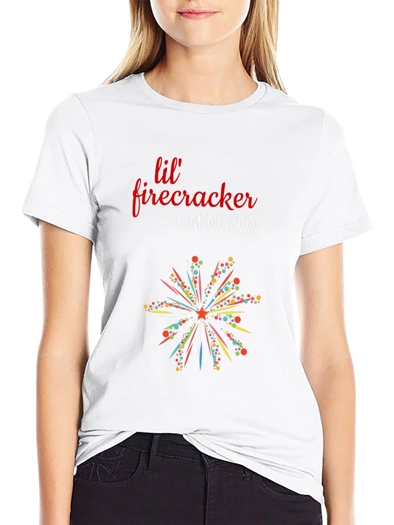 Lil Firecracker Coming Soon T-Shirt - Pregnancy Reveal