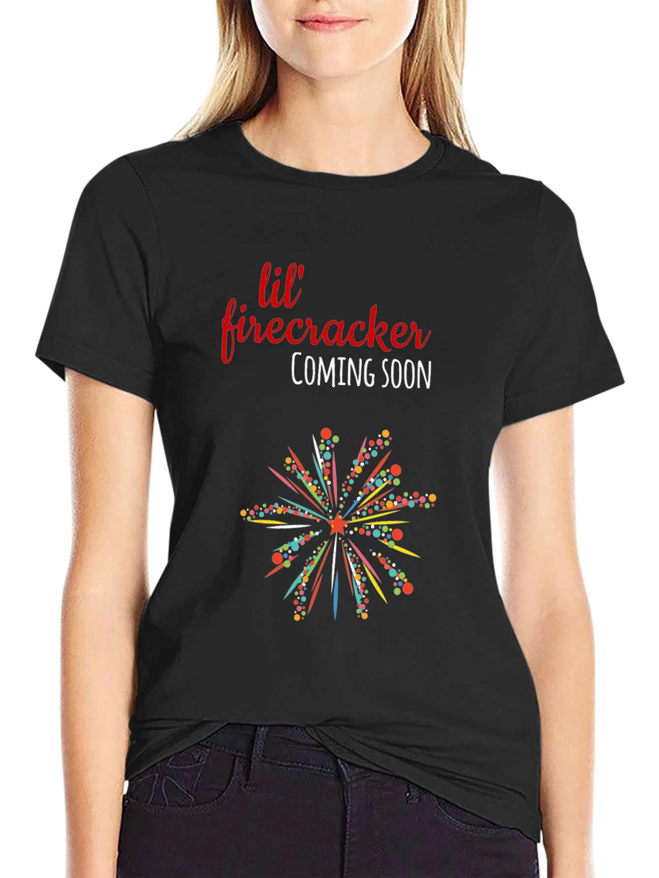 Lil Firecracker Coming Soon T-Shirt - Pregnancy Reveal