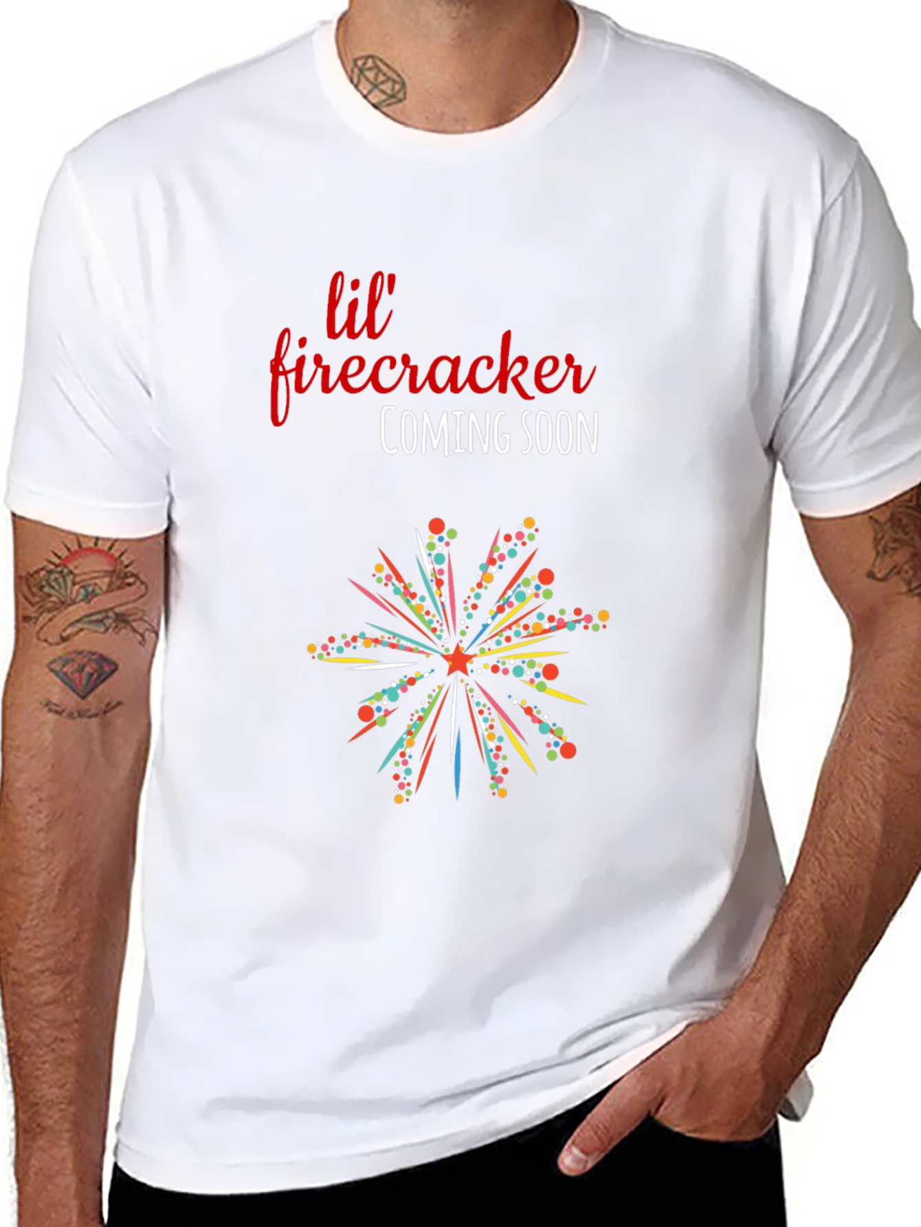 Lil Firecracker Coming Soon T-Shirt - Pregnancy Reveal