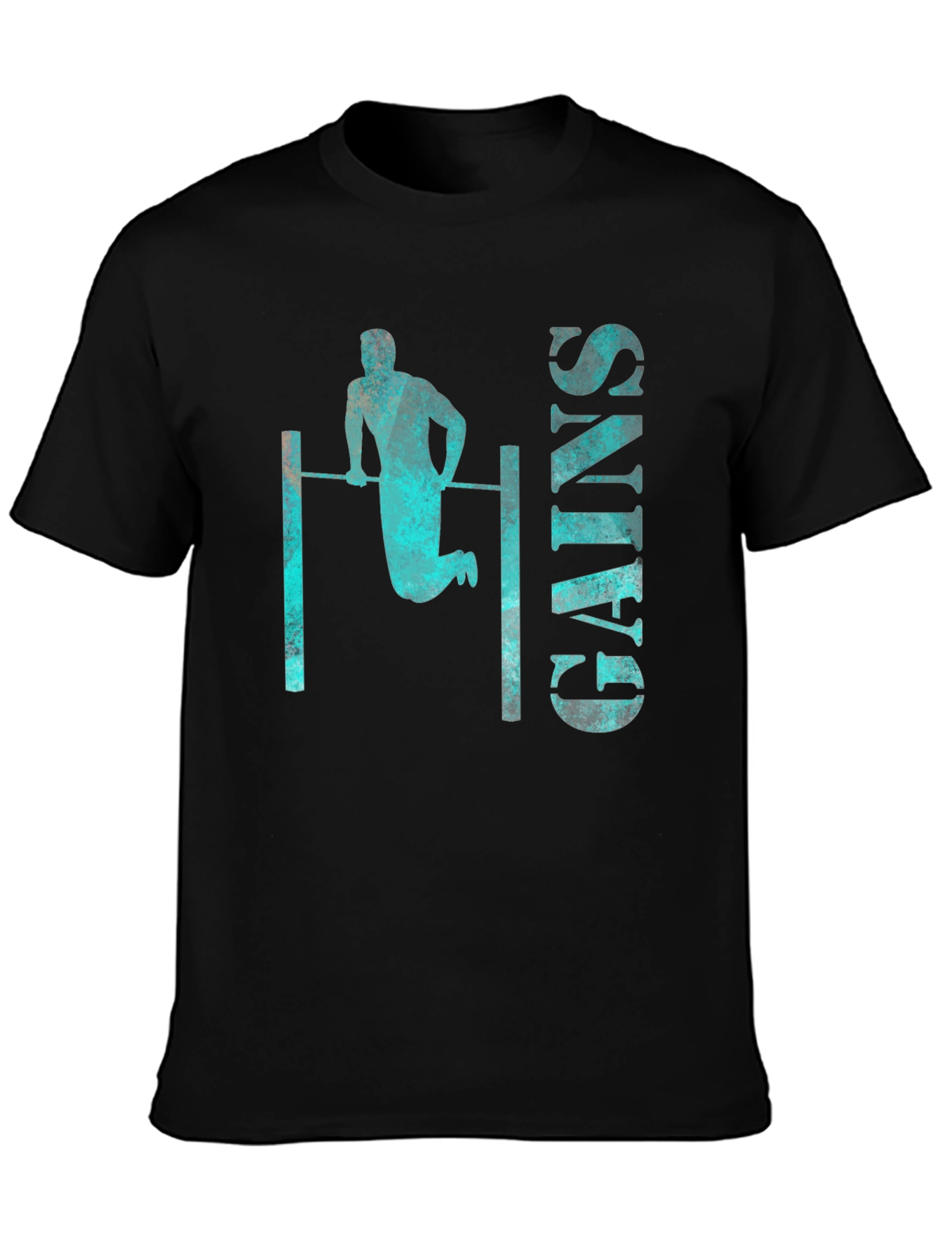 Gains Graphic Tee - Workout Fitness Shirt