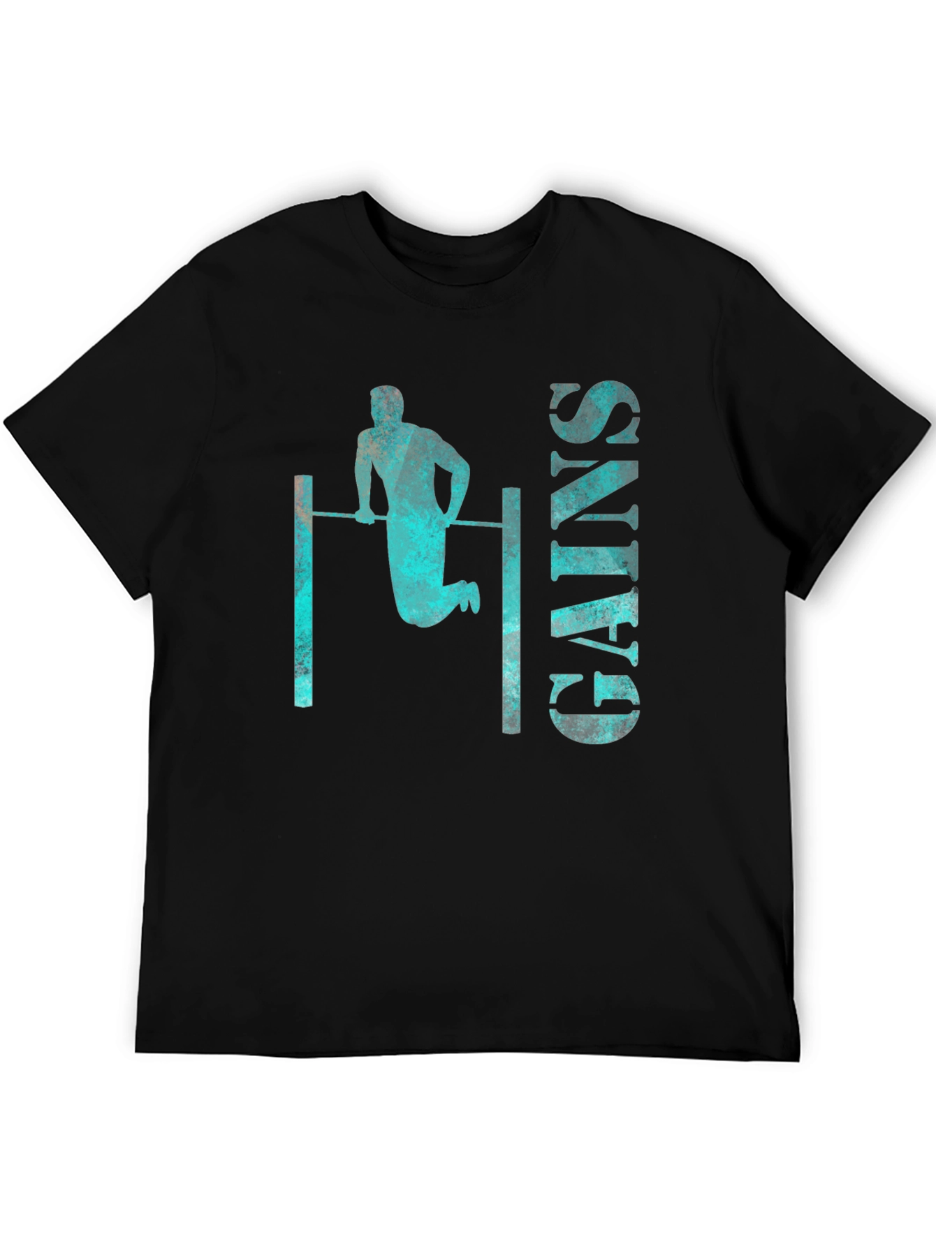Gains Graphic Tee - Workout Fitness Shirt