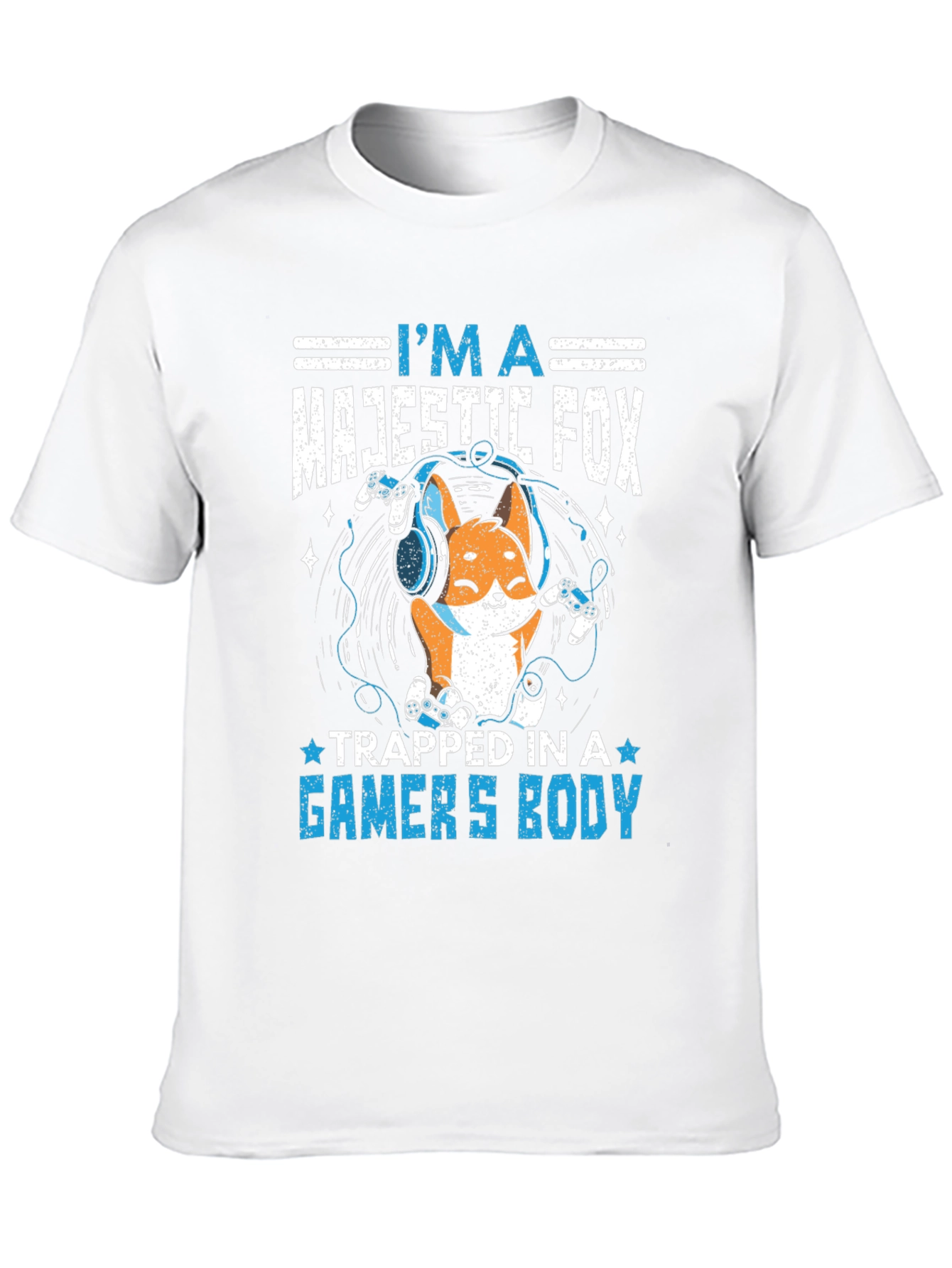 Majestic Gamer Fox Black T-Shirt