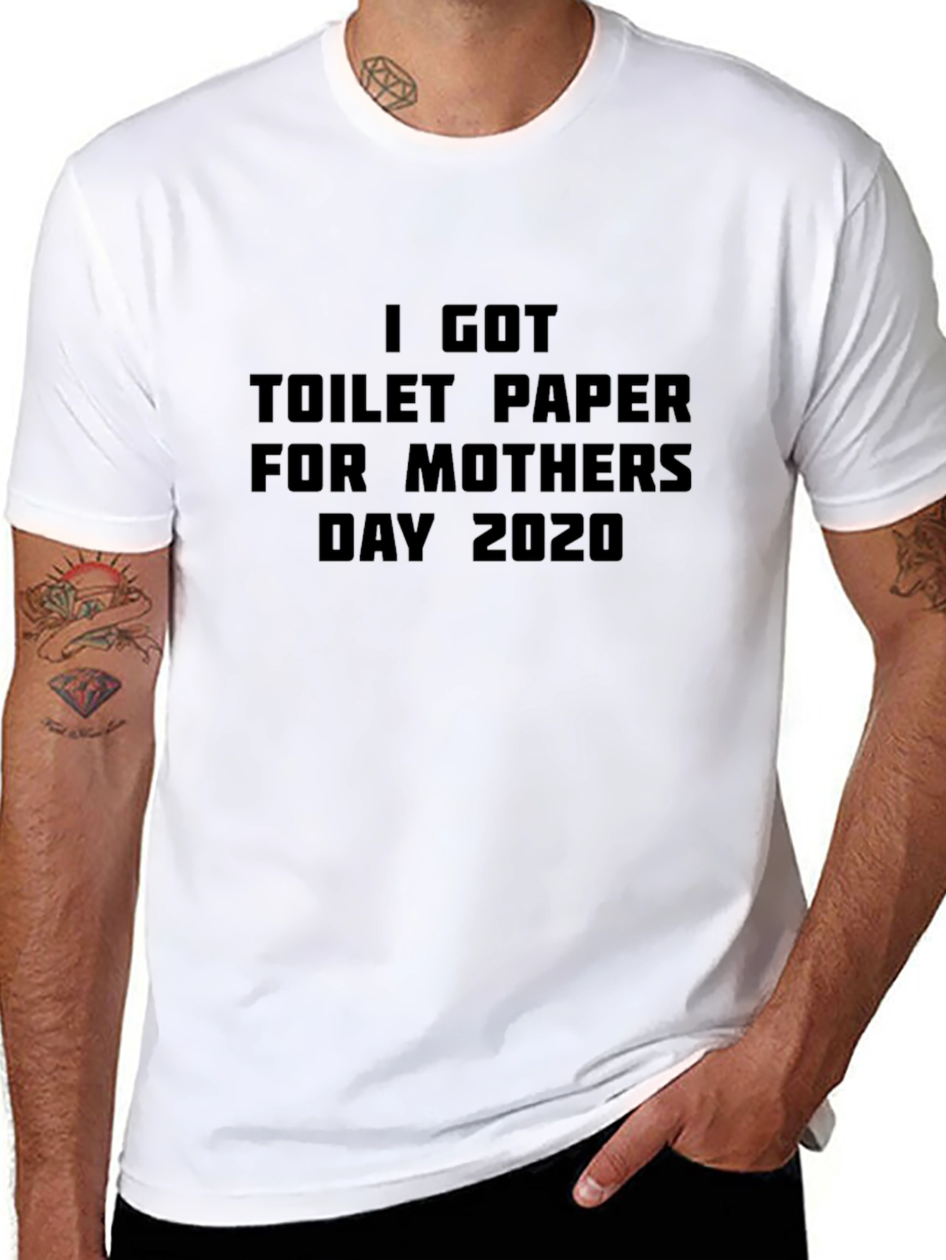 Funny Toilet Paper Mothers Day 2020 Black T-Shirt
