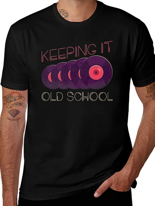 Keeping It Old School Retro Vinyl Record T-Shirt