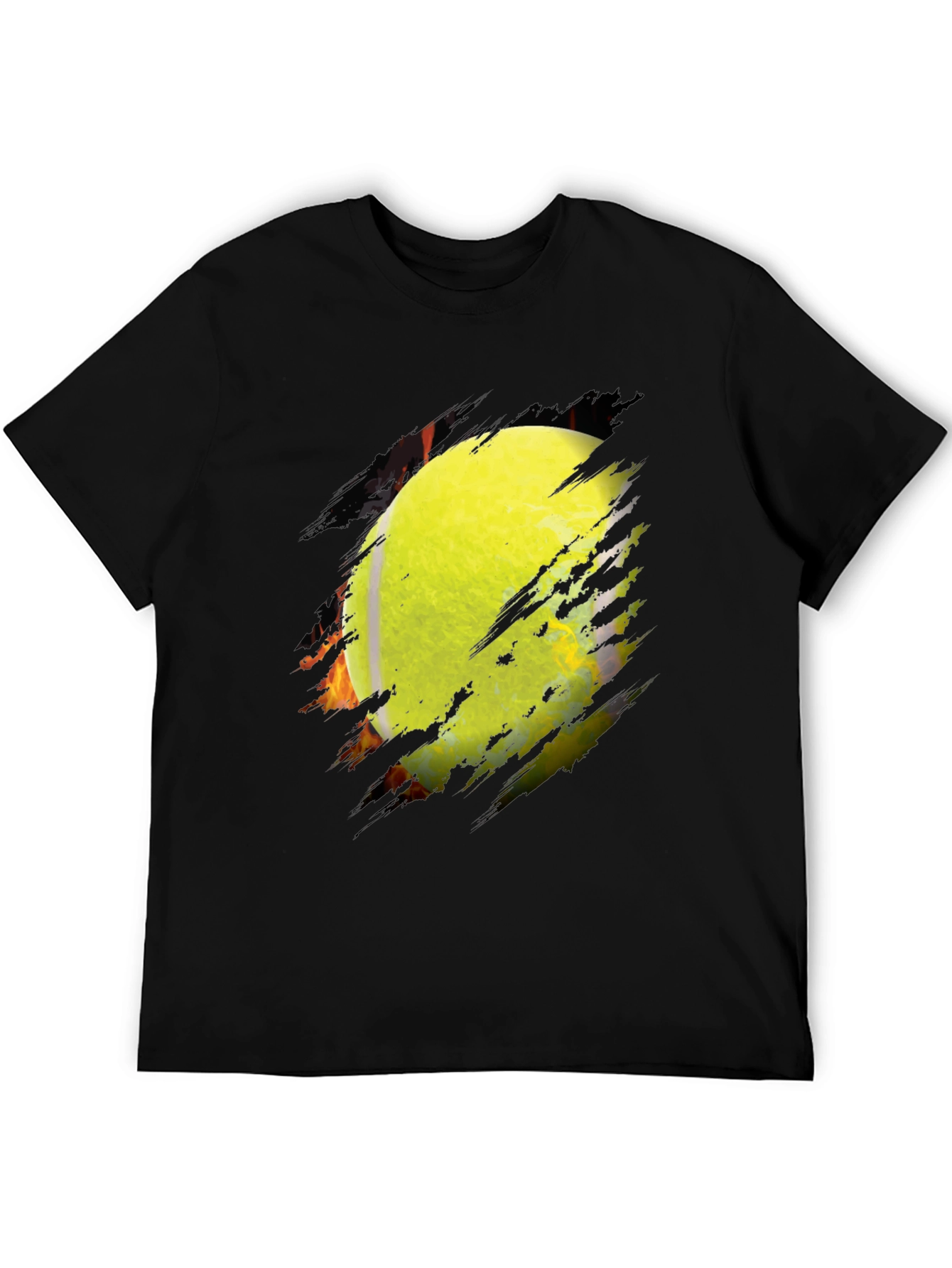 Fiery Tennis Ball Graphic Tee