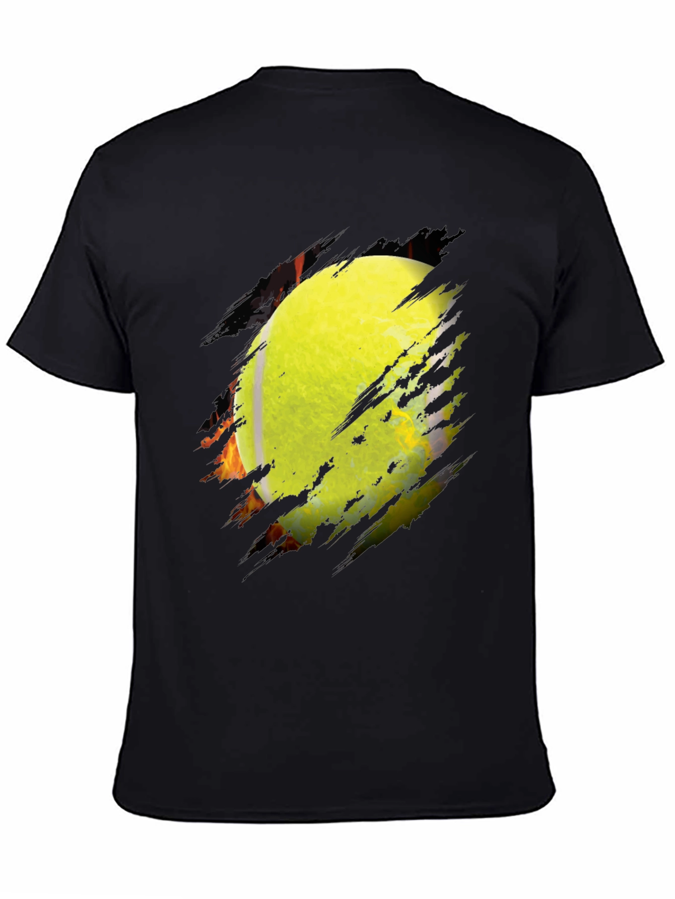 Fiery Tennis Ball Graphic Tee