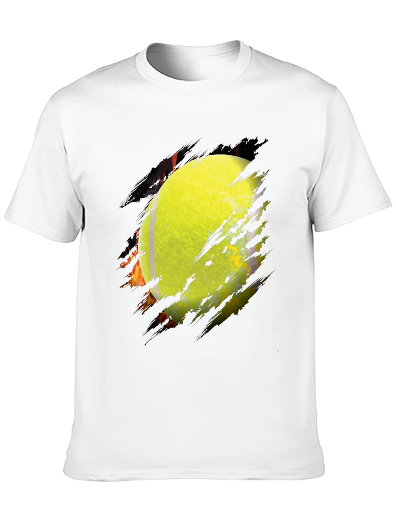 Fiery Tennis Ball Graphic Tee